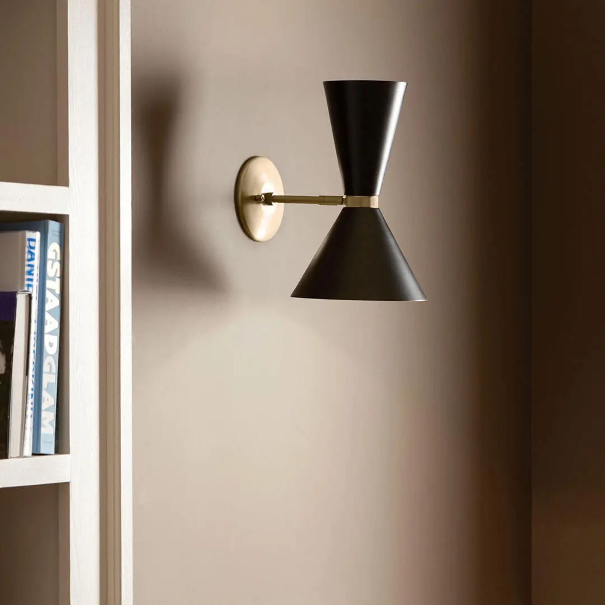 Phix 14" 2-Light Wall Sconce, Champagne Bronze & Black Finish