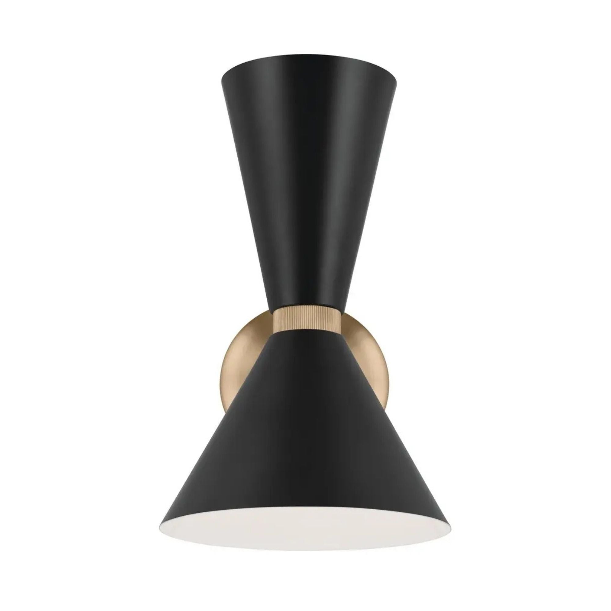 Phix 14" 2-Light Wall Sconce, Champagne Bronze & Black Finish