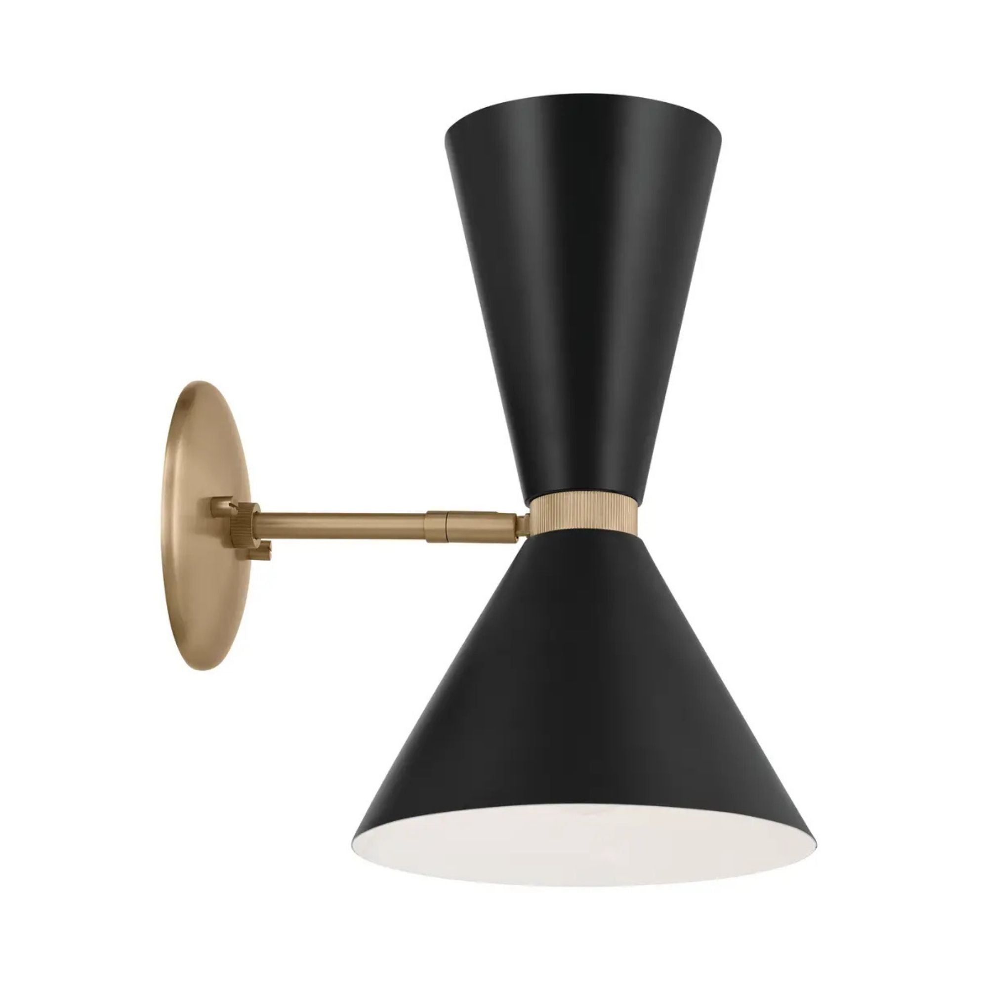 Phix 14" 2-Light Wall Sconce, Champagne Bronze & Black Finish