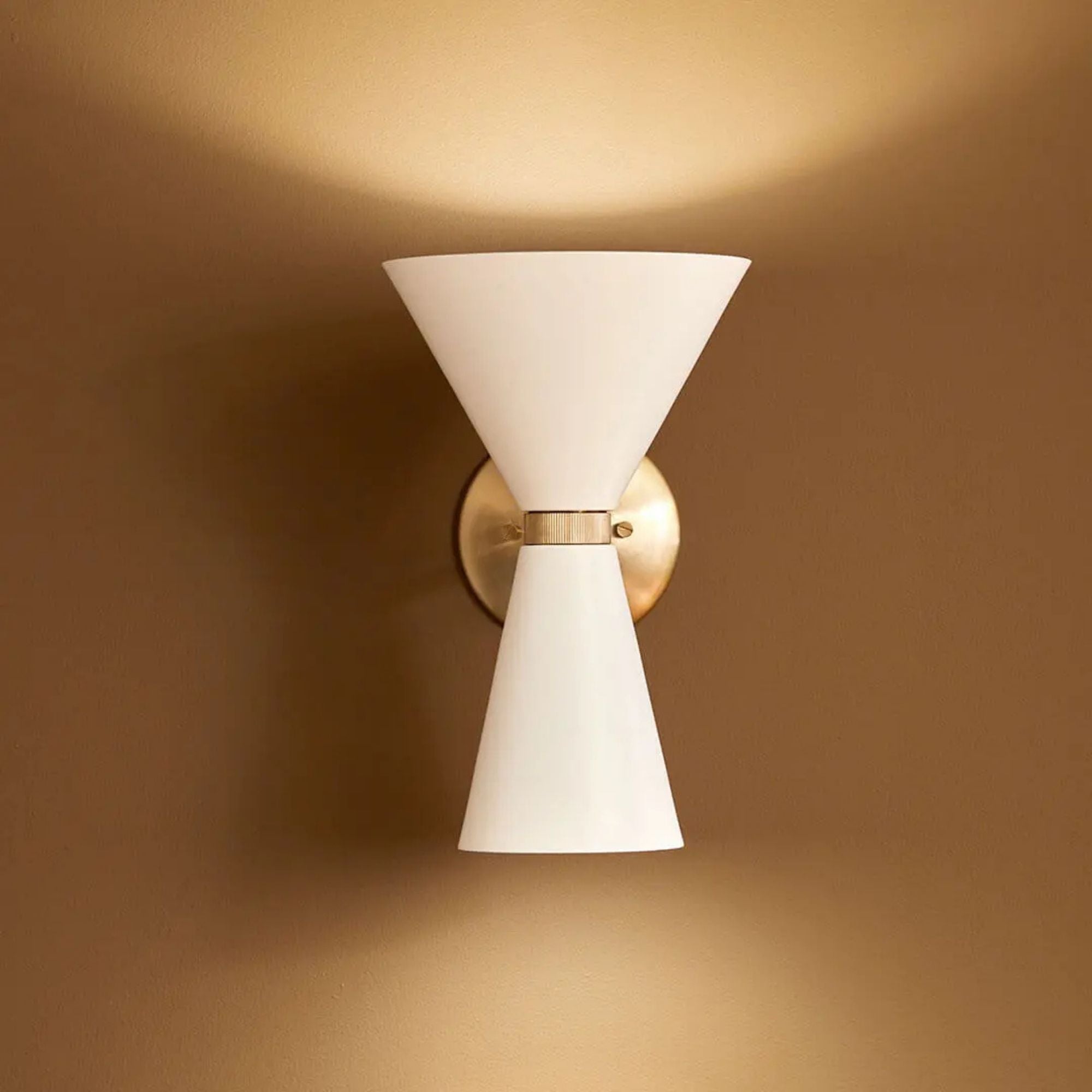 Phix 14" 2-Light Wall Sconce, Champagne Bronze Finish & White Finish