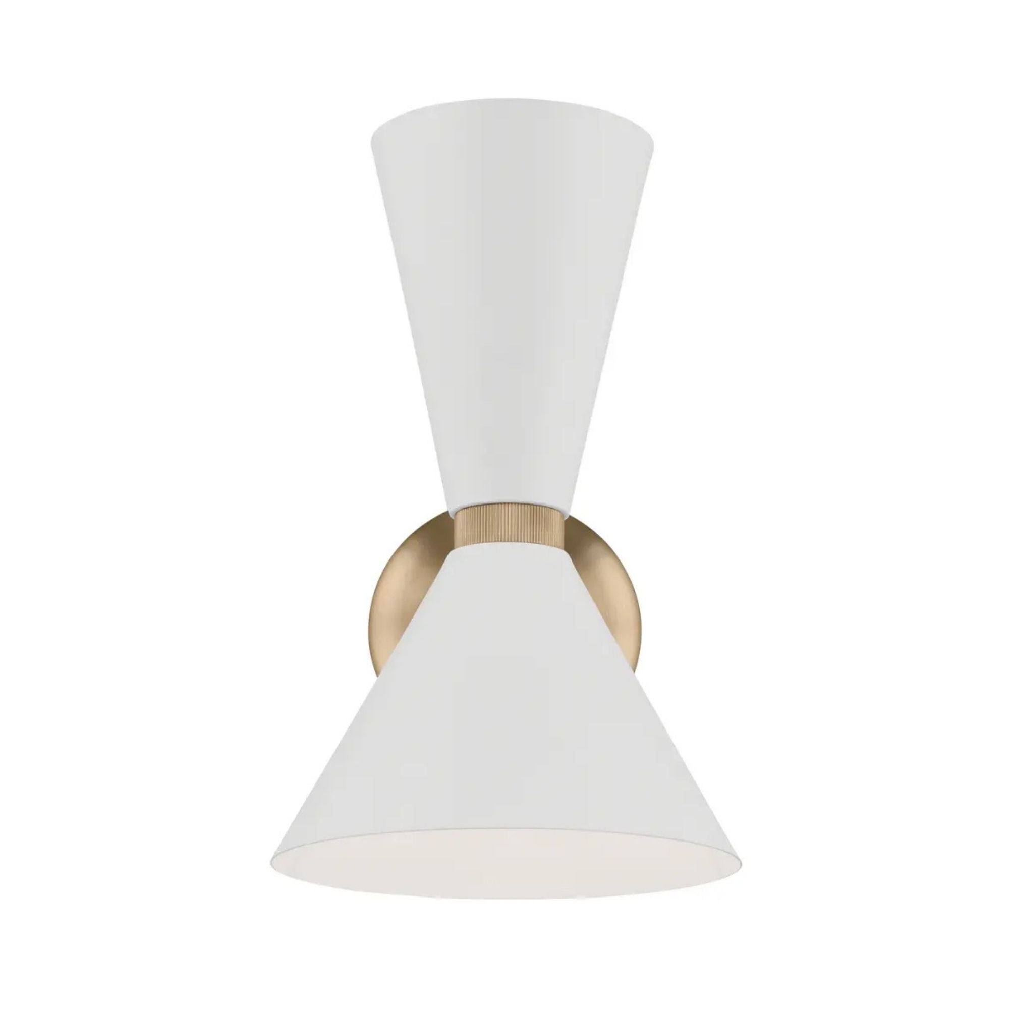 Phix 14" 2-Light Wall Sconce, Champagne Bronze Finish & White Finish