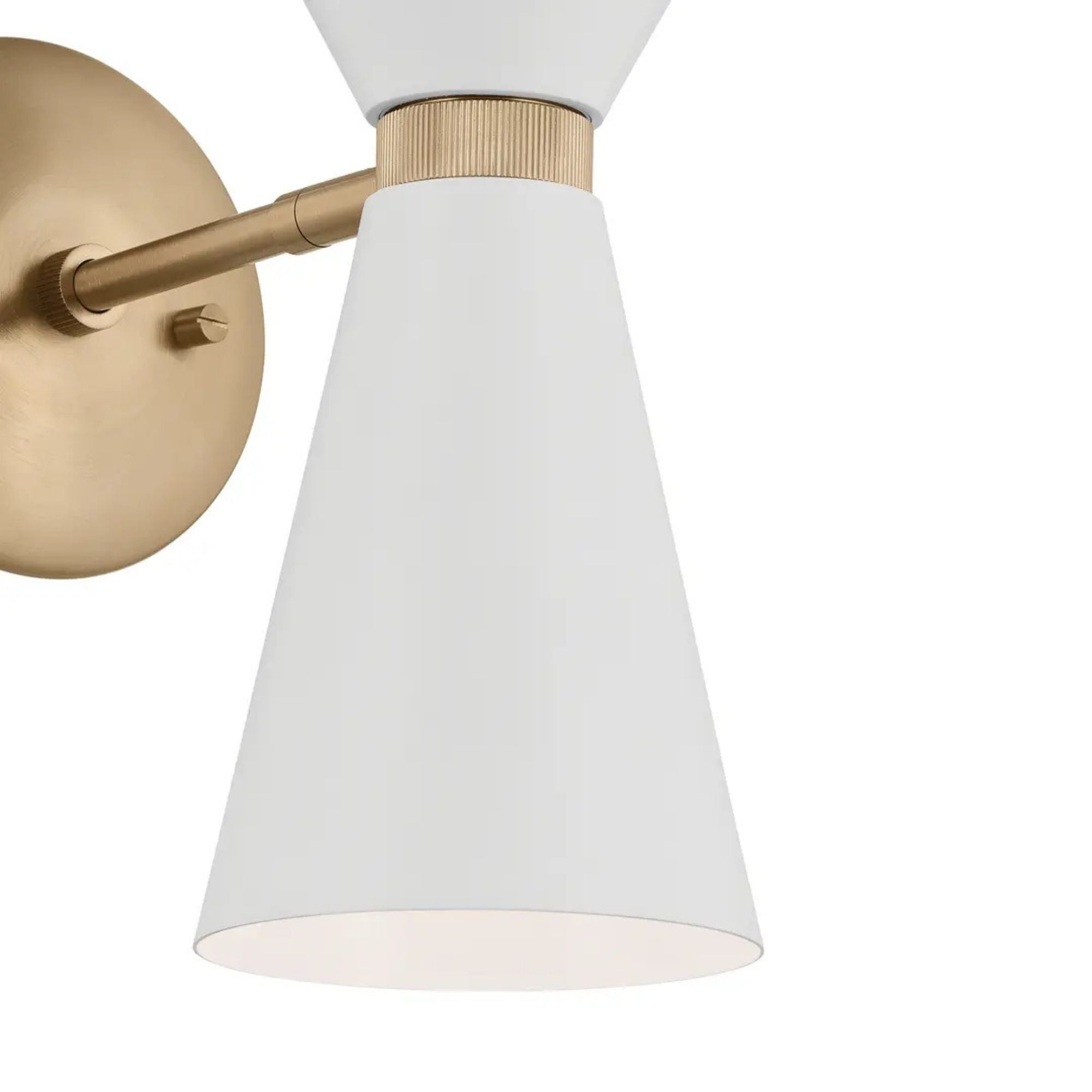 Phix 14" 2-Light Wall Sconce, Champagne Bronze Finish & White Finish