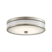 Pira 12" LED Flush Mount, Brushed Nickel Finish