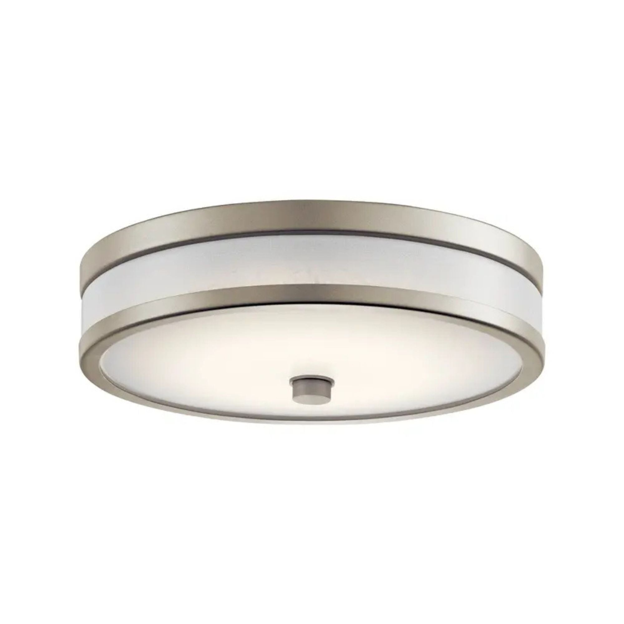 Pira 12" LED Flush Mount, Brushed Nickel Finish