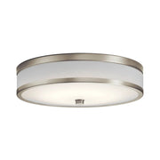 Pira 15" LED Flush Mount, Brushed Nickel Finish