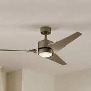 Rana 60" Brushed Nickel LED Outdoor Ceiling Fan with Wall Control