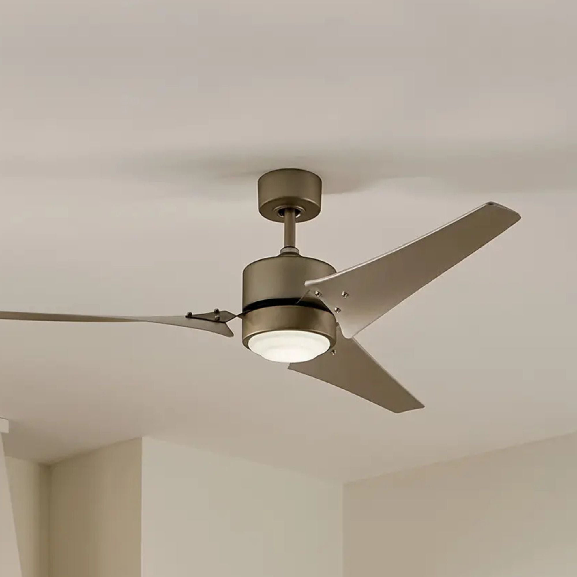 Rana 60" Brushed Nickel LED Outdoor Ceiling Fan with Wall Control