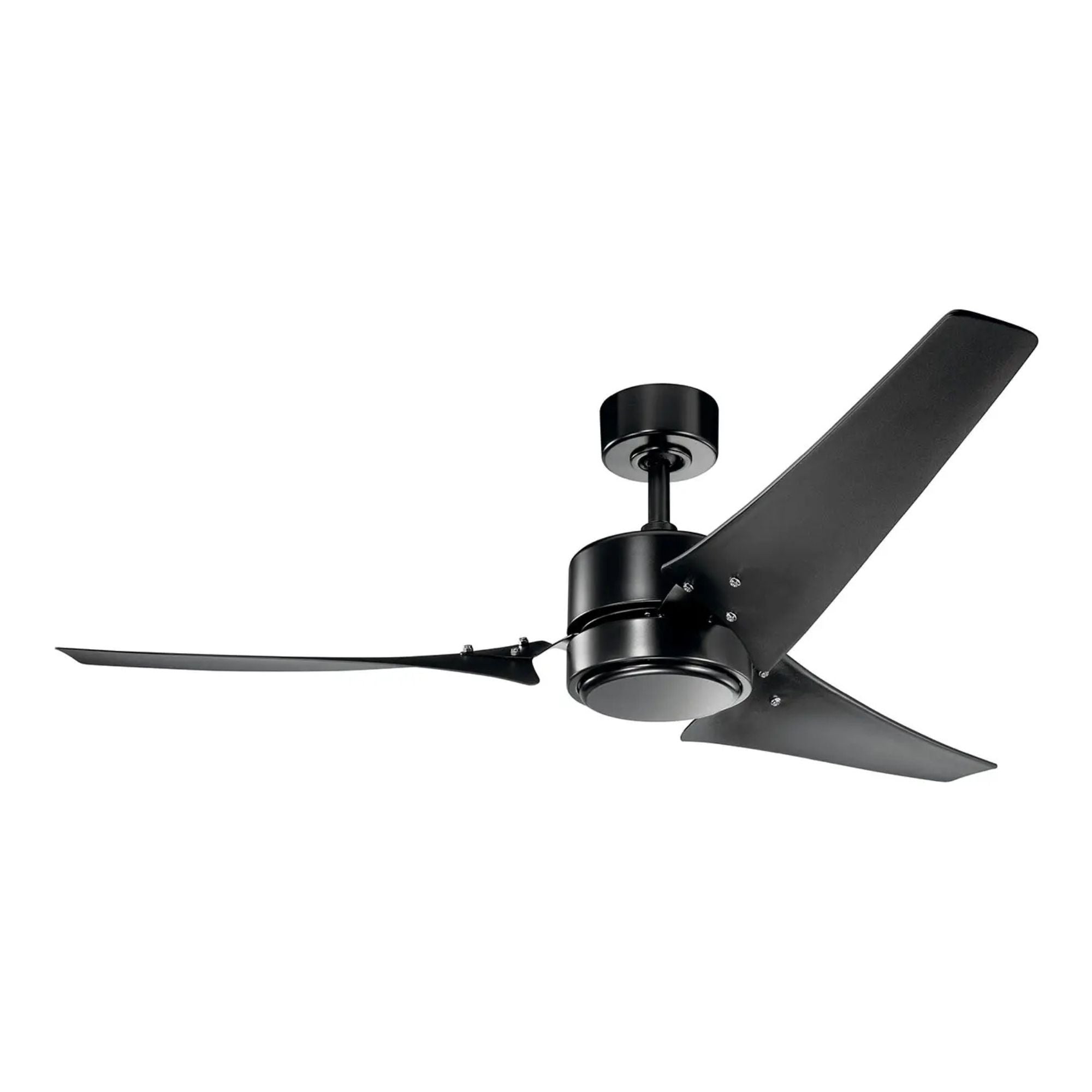 Rana 60" Satin Black LED Outdoor Ceiling Fan with Wall Control