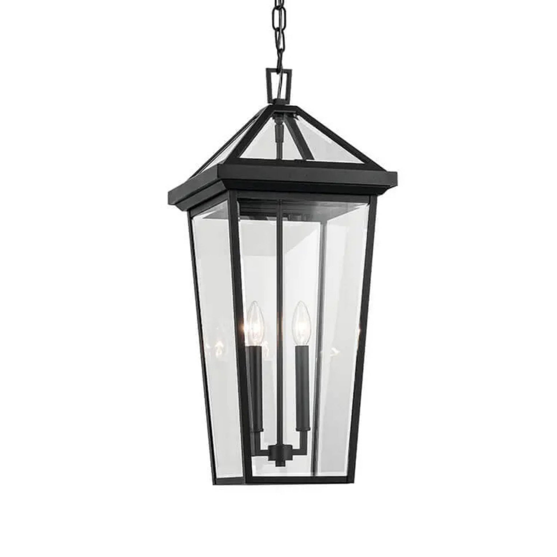 Kichler Lighting - Regence 26" 2-Light Outdoor Pendant, Textured Black Finish | Bees Lighting