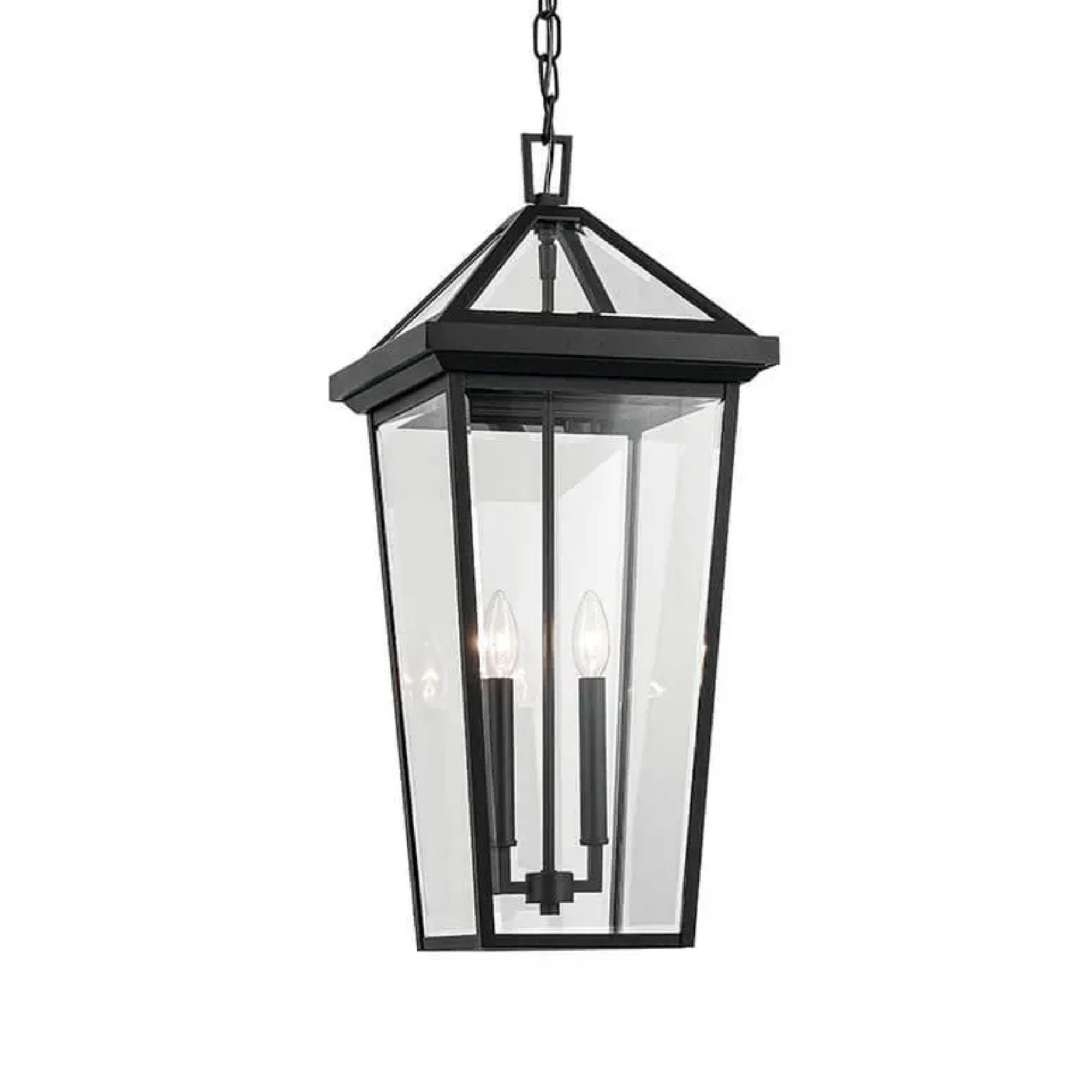 Kichler Lighting - Regence 26" 2-Light Outdoor Pendant, Textured Black Finish | Bees Lighting