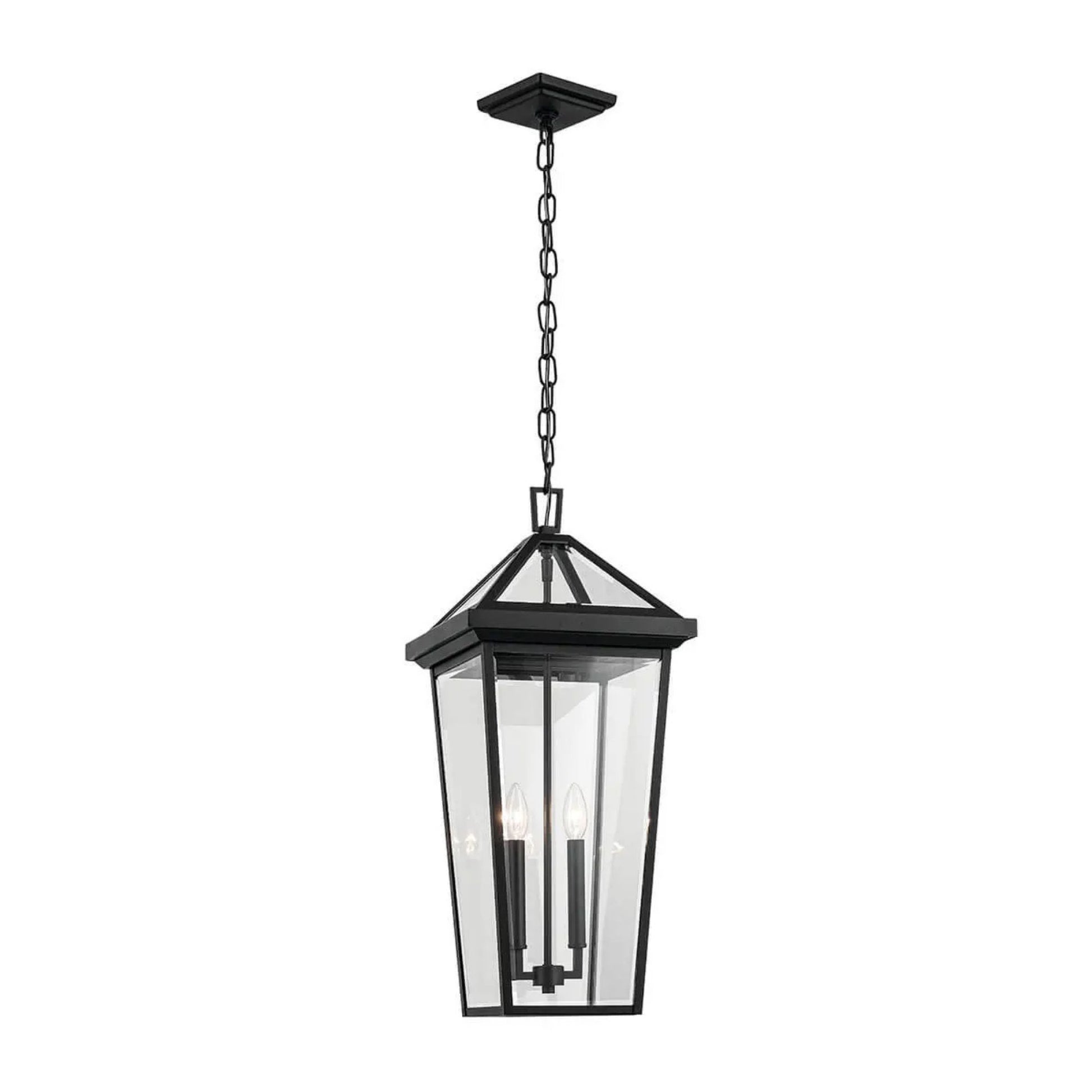 Kichler Lighting - Regence 26" 2-Light Outdoor Pendant, Textured Black Finish | Bees Lighting