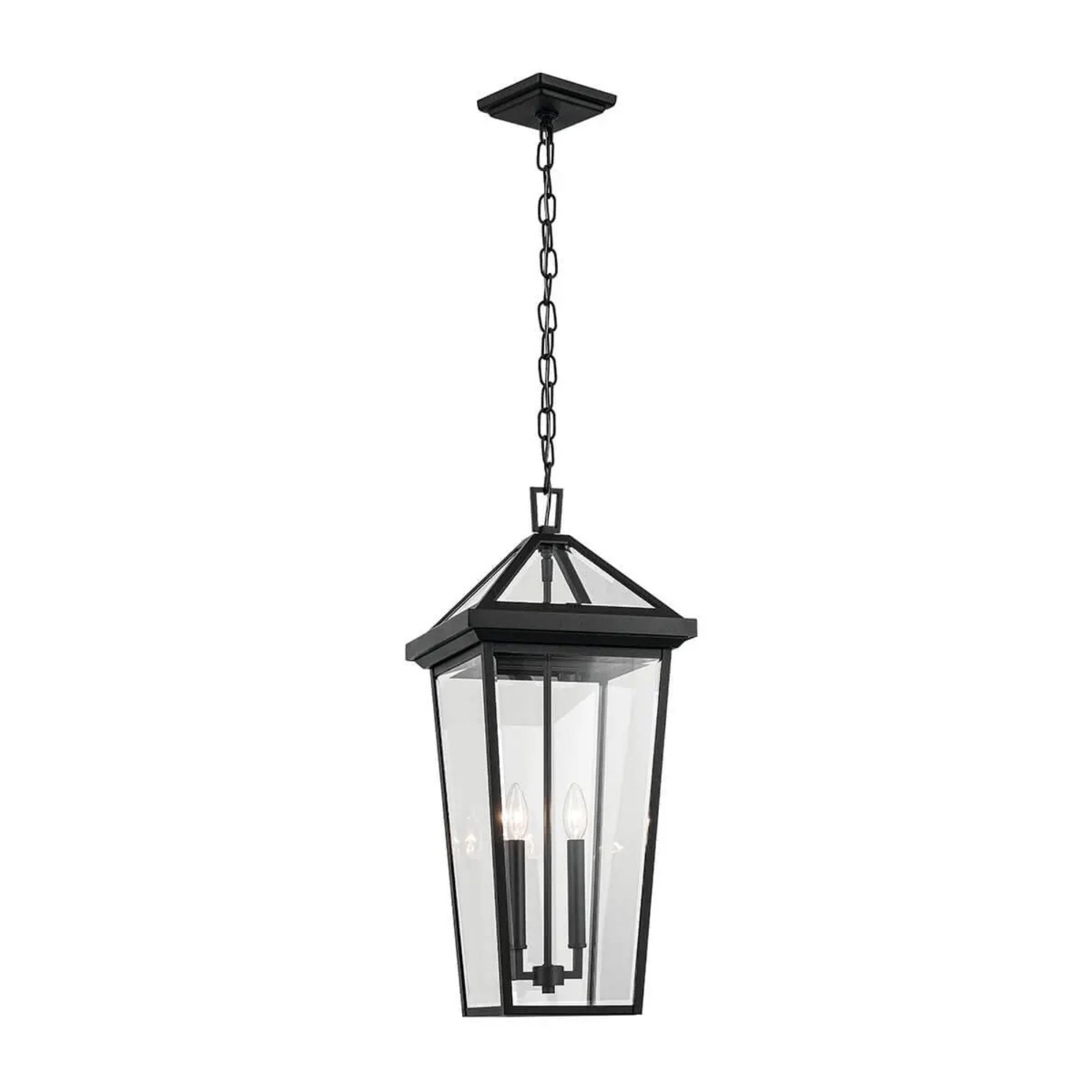 Kichler Lighting - Regence 26" 2-Light Outdoor Pendant, Textured Black Finish | Bees Lighting