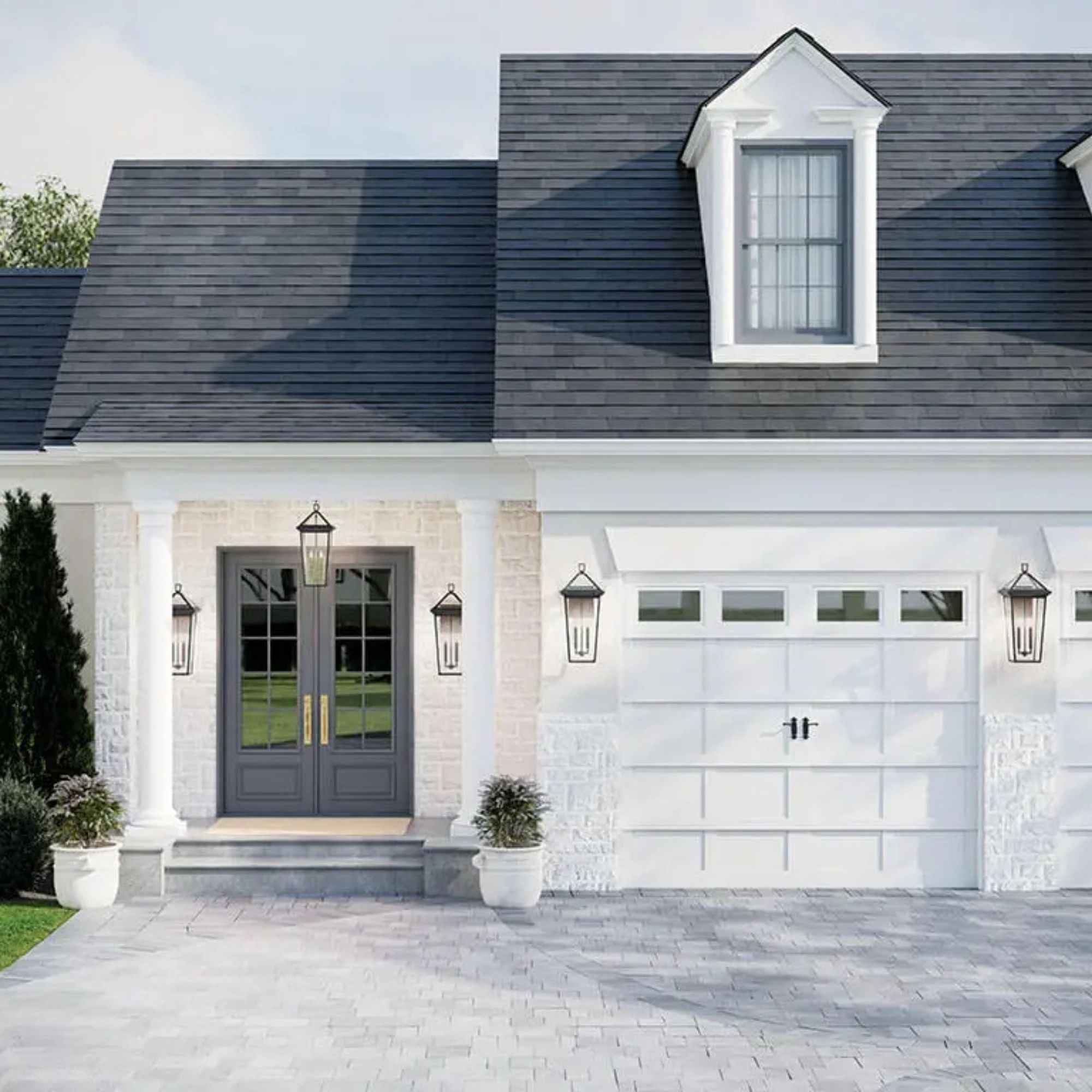 Kichler Lighting - Regence 26" 2-Light Outdoor Pendant, Textured Black Finish | Bees Lighting