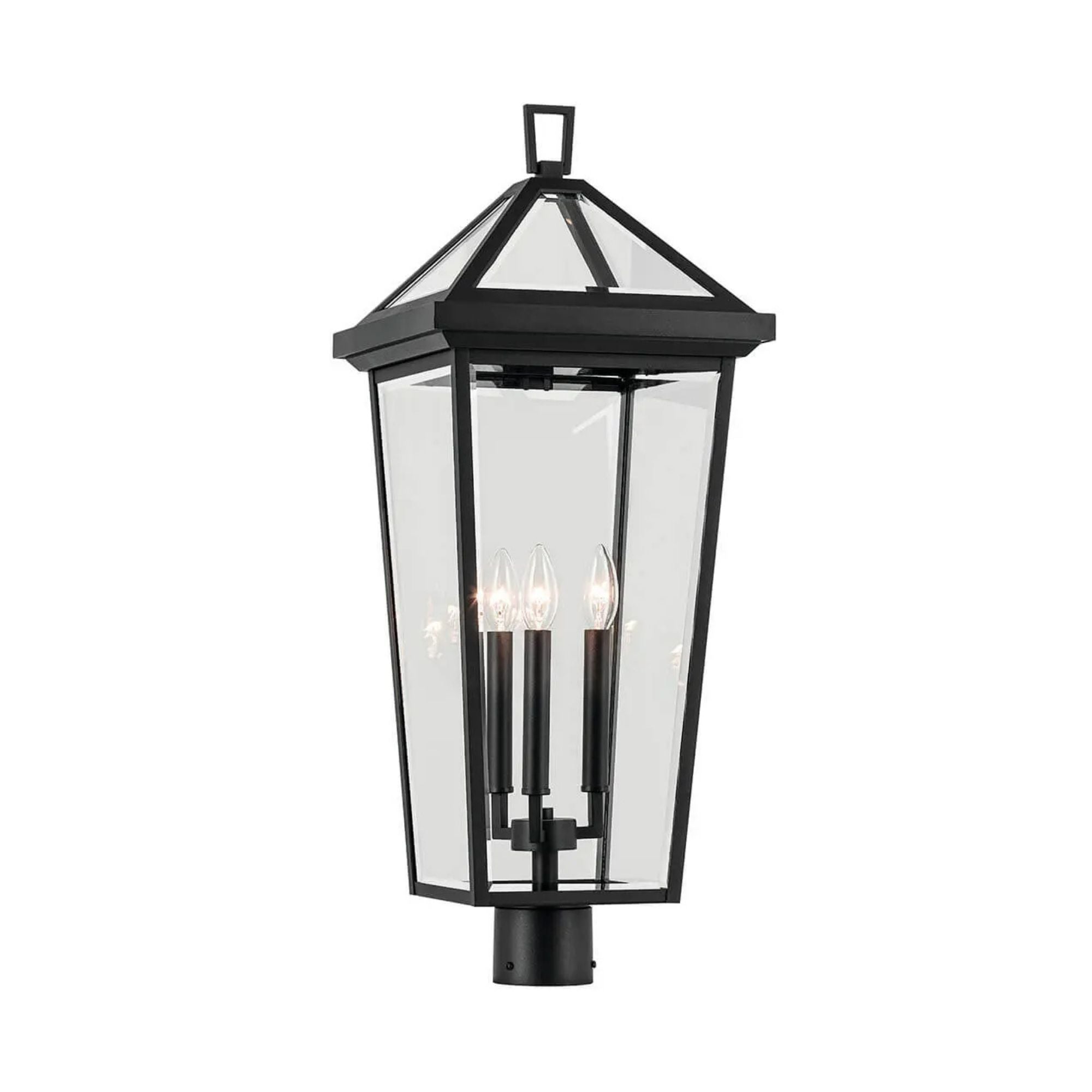 Regence 29" 3-Light Outdoor Post Light, Textured Black Finish