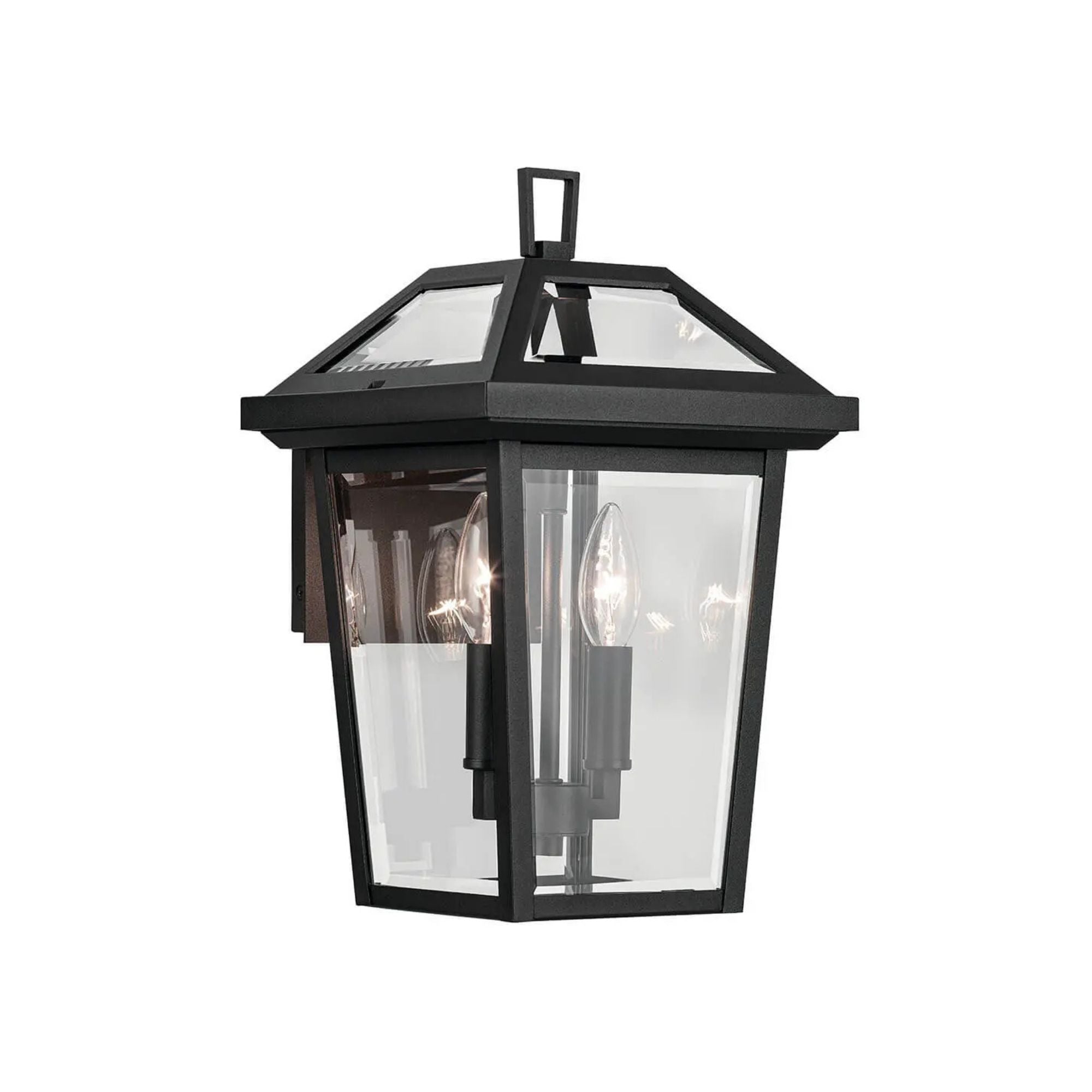 Regence 14" 2-Light Outdoor Wall Light, Textured Black Finish