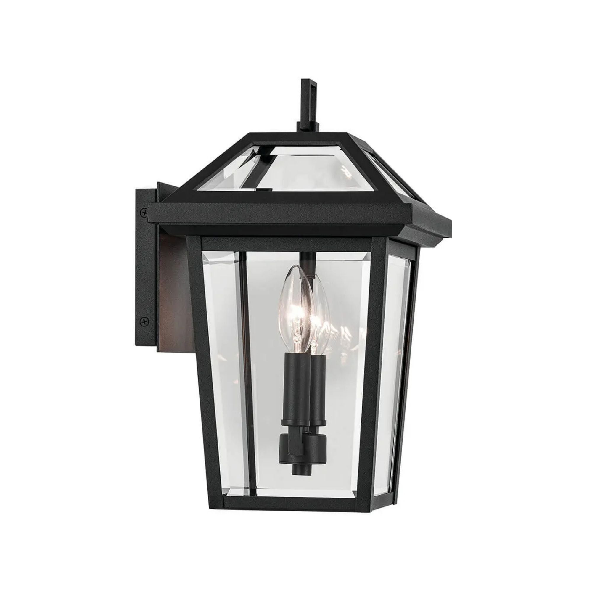 Kichler Lighting - Regence 14" 2-Light Outdoor Wall Light, Textured Black Finish | Bees Lighting