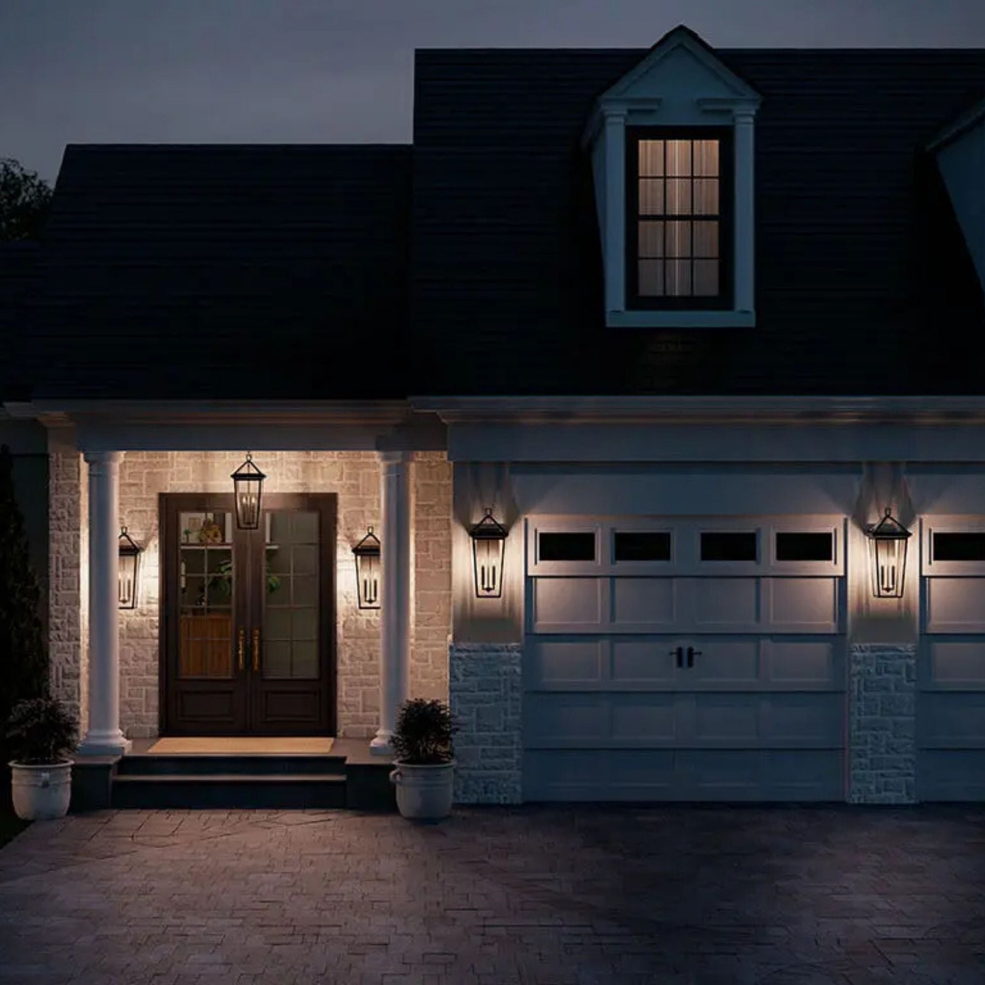 Kichler Lighting - Regence 26" 2-Light Outdoor Wall Light, Textured Black Finish | Bees Lighting