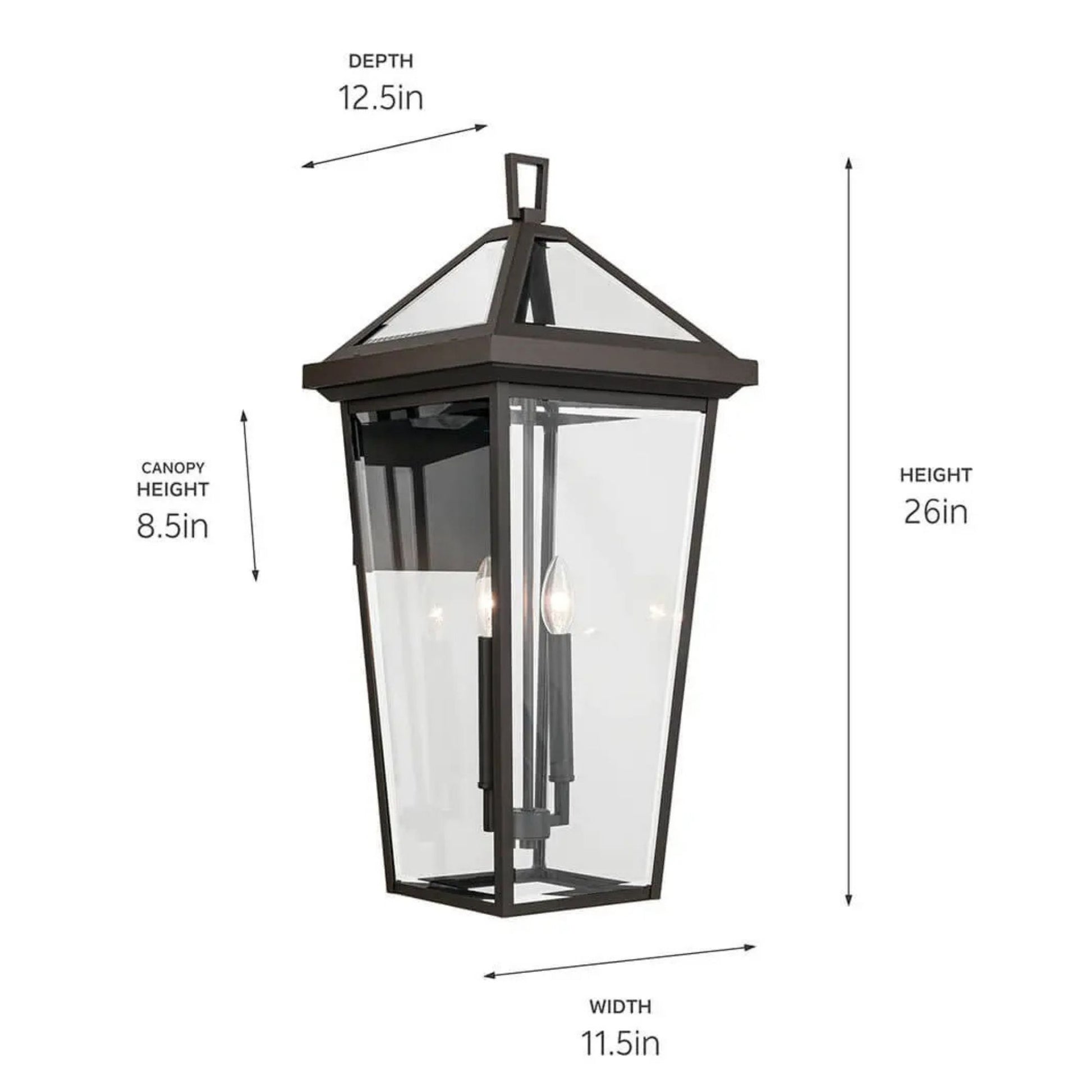 Kichler Lighting - Regence 26" 2-Light Outdoor Wall Light, Olde Bronze Finish | Bees Lighting