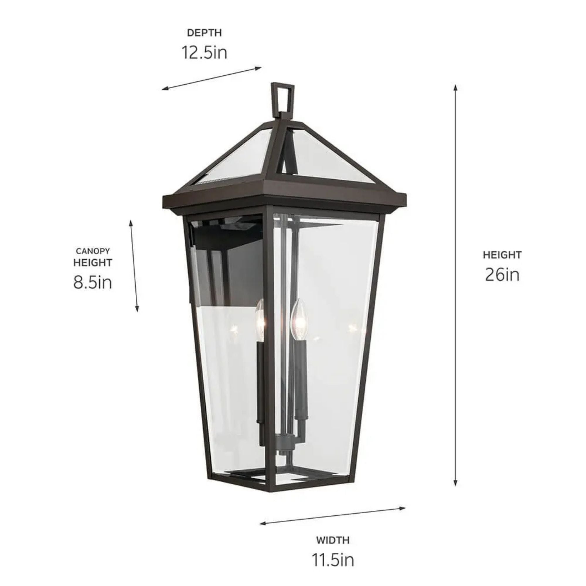 Kichler Lighting - Regence 26" 2-Light Outdoor Wall Light, Olde Bronze Finish | Bees Lighting