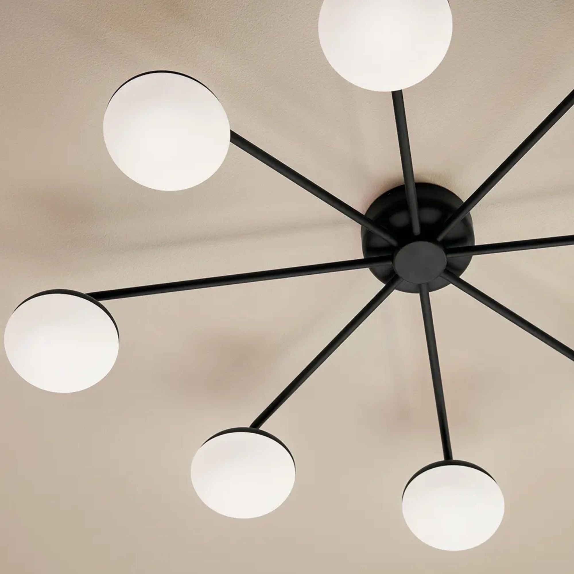 Remy 41" LED Semi-Flush Mount, Black Finish