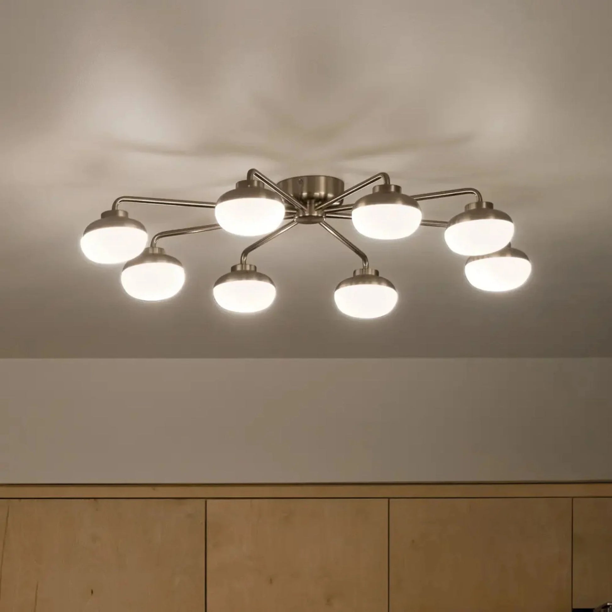 Kichler Lighting - Remy 41" LED Semi-Flush Mount, Champagne Bronze Finish | Bees Lighting