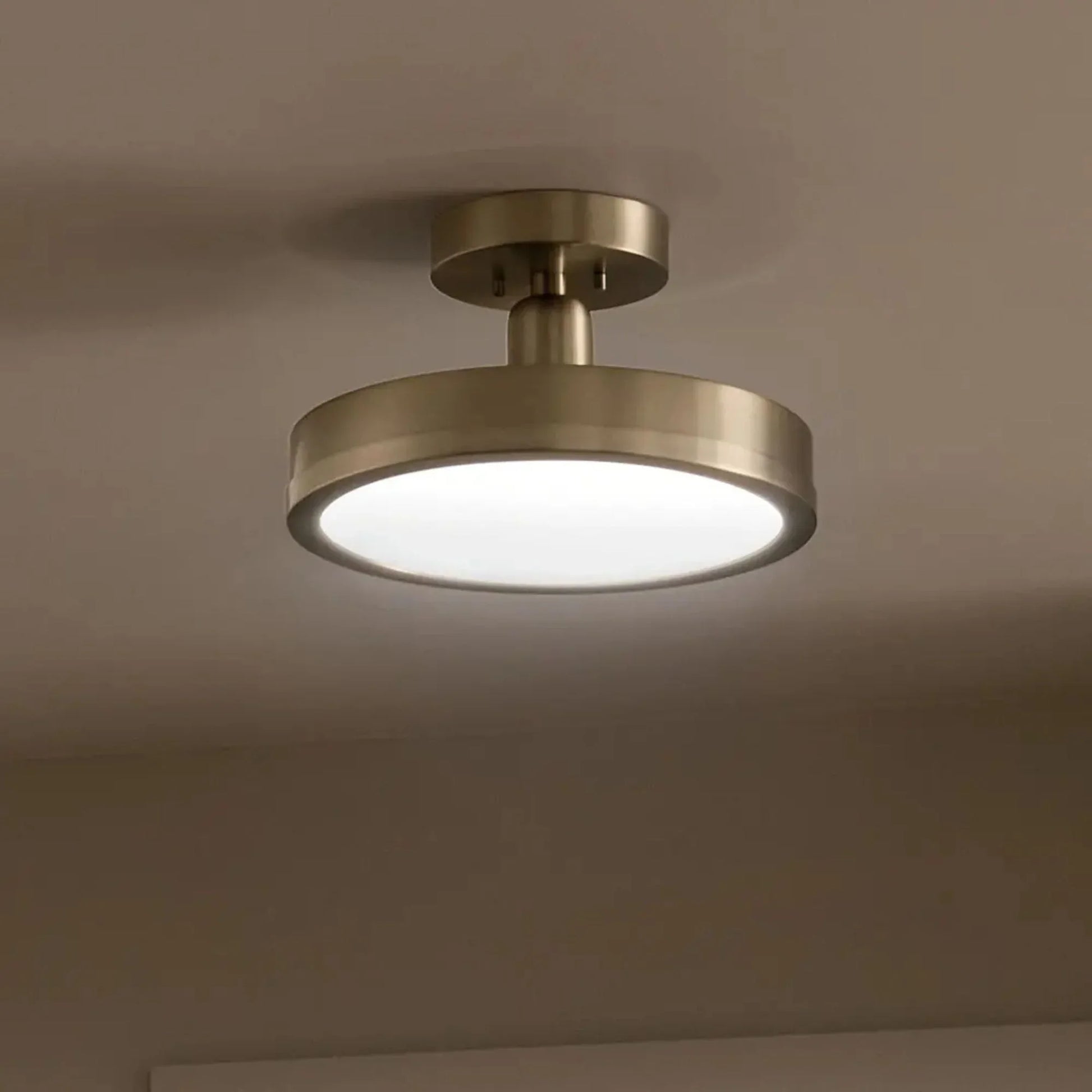 Kichler Lighting - Riu 14" LED Semi-Flush Mount, Champagne Bronze Finish | Bees Lighting