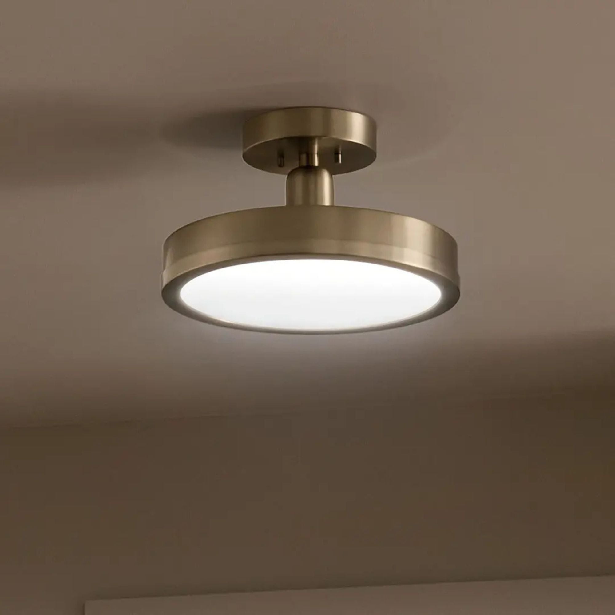 Riu 14" LED Semi-Flush Mount, Champagne Bronze Finish