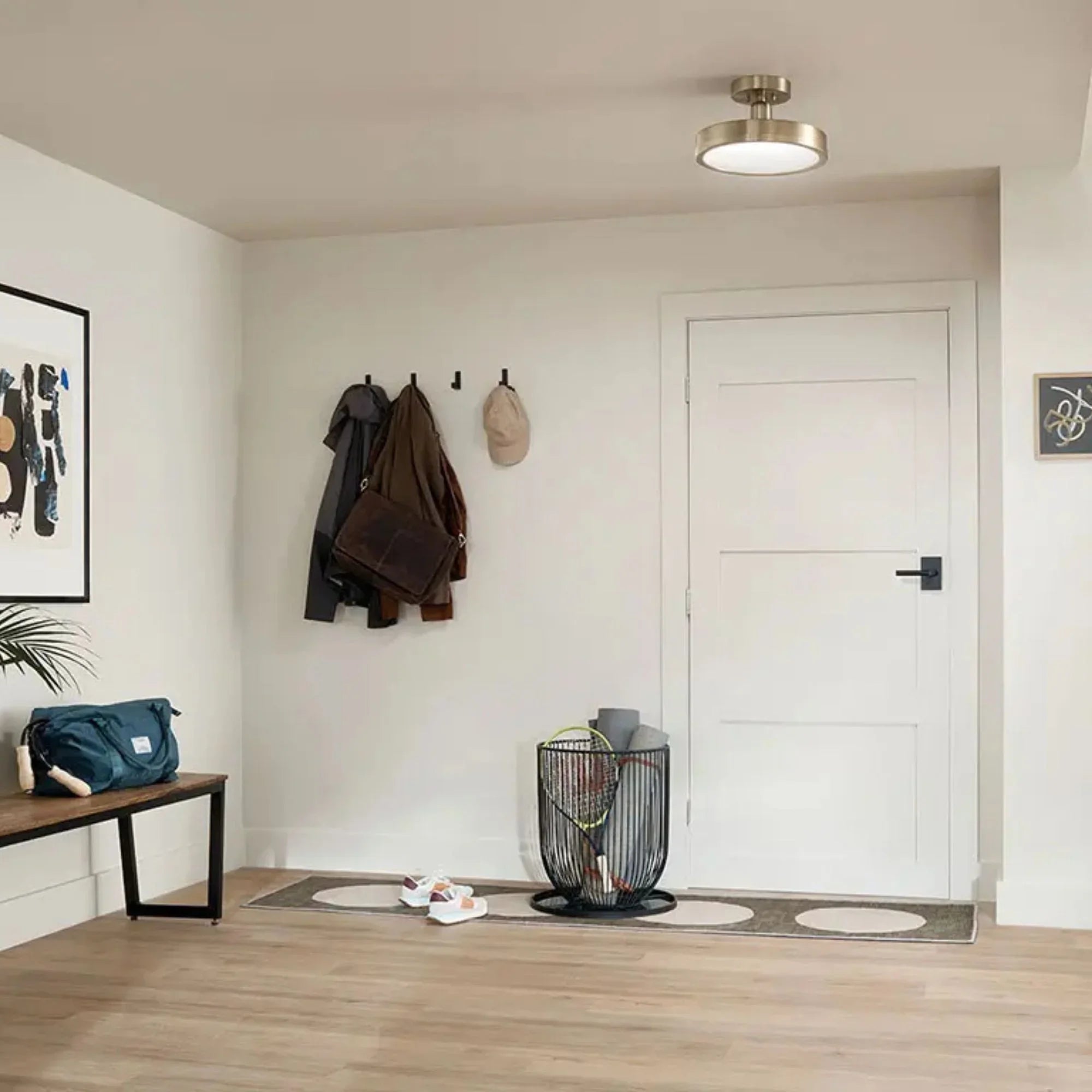 Kichler Lighting - Riu 14" LED Semi-Flush Mount, Champagne Bronze Finish | Bees Lighting