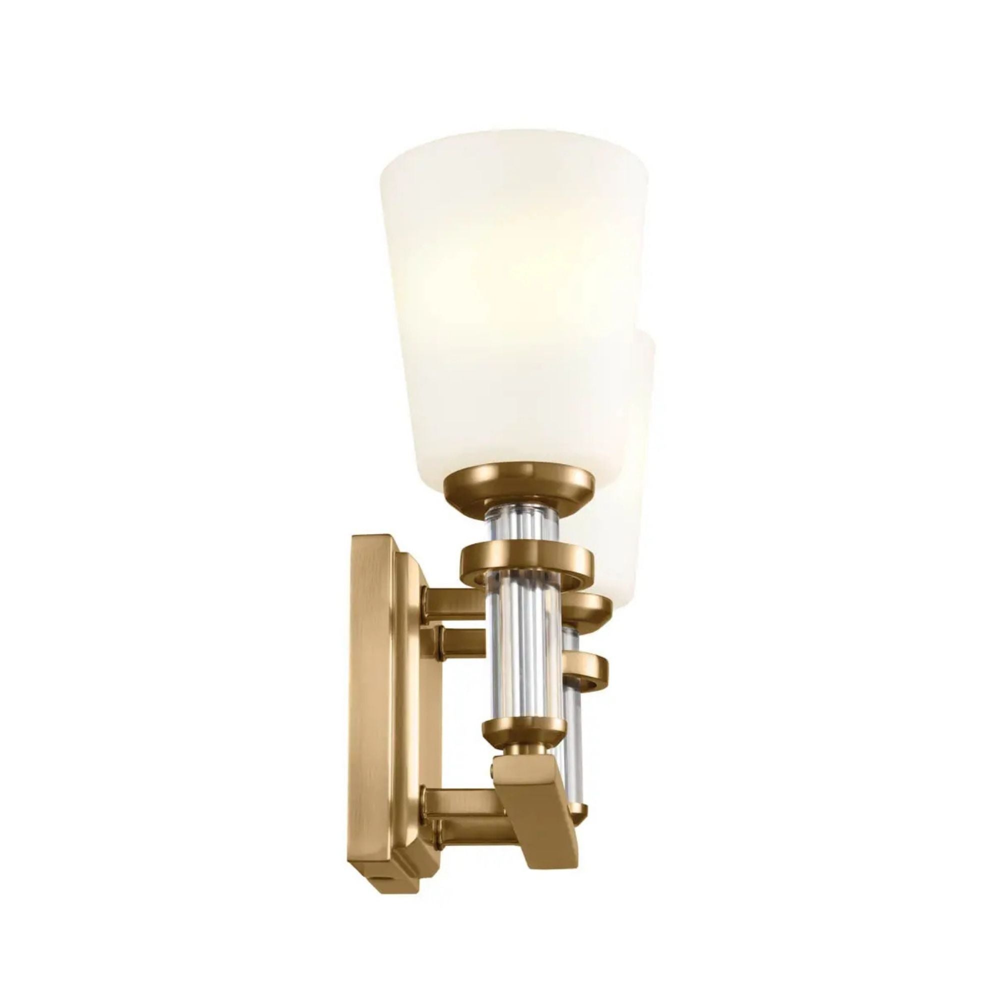 Kichler Lighting - Rosalind 14" 2-Light Bath Vanity Light, Brushed Natural Brass Finish | Bees Lighting