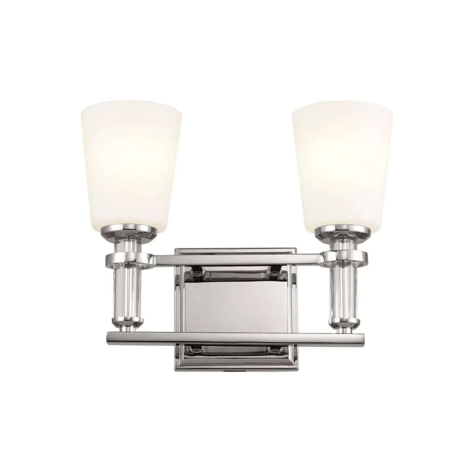 Kichler Lighting - Rosalind 14" 2-Light Bath Vanity Light, Polished Nickel Finish | Bees Lighting
