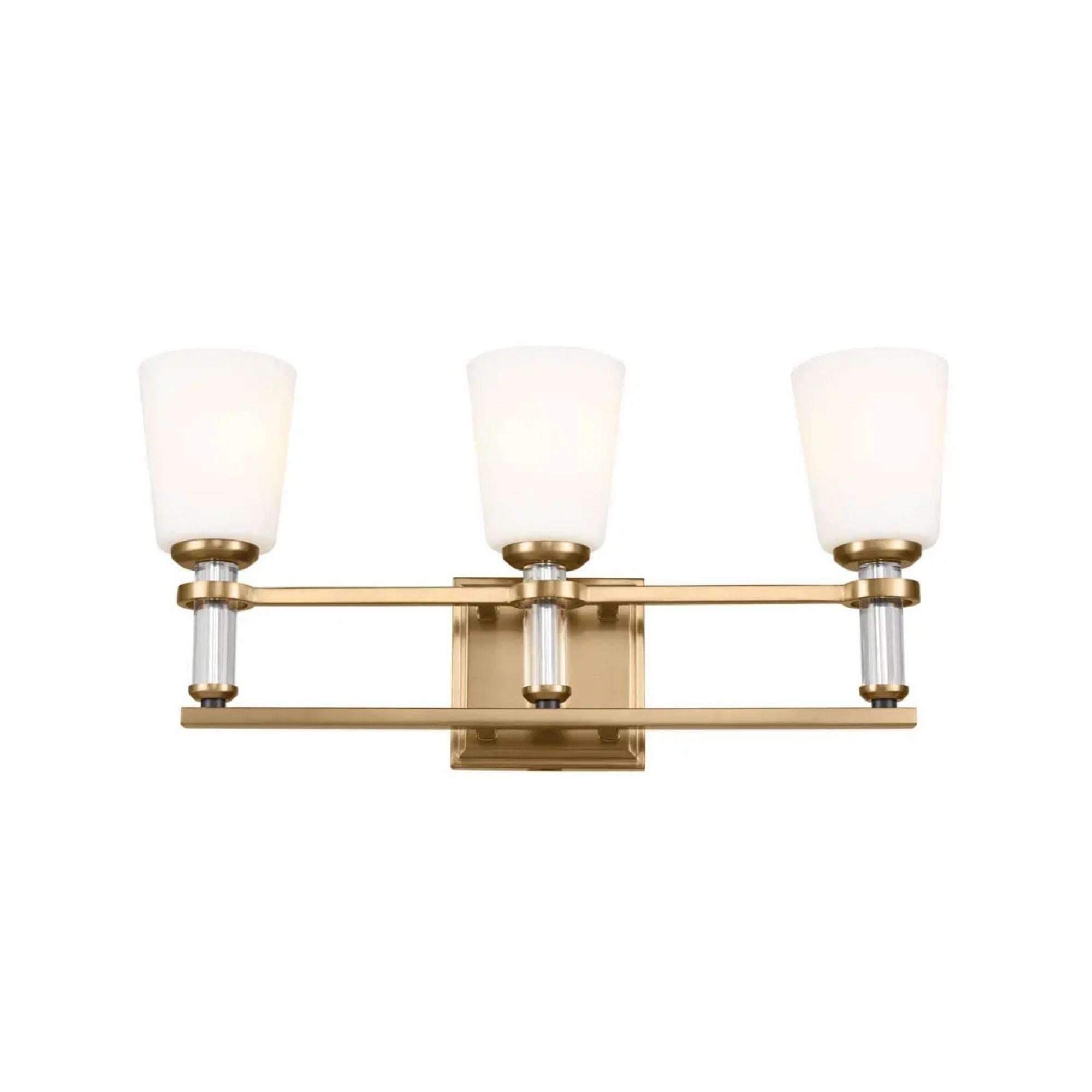 Kichler Lighting - Rosalind 24" 3-Light Bath Vanity Light, Brushed Natural Brass Finish | Bees Lighting