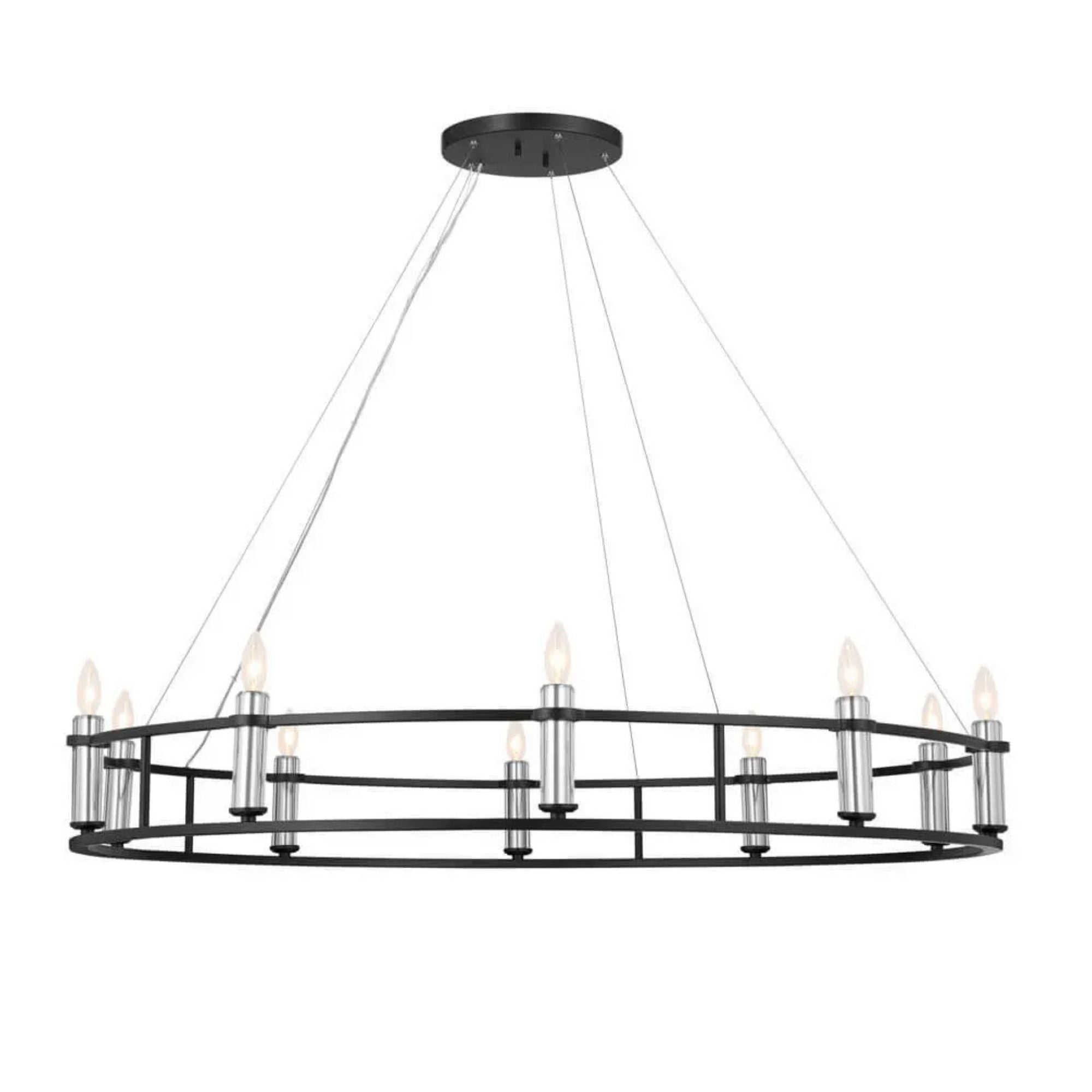 Kichler Lighting - Rosalind 50" 10-Light Chandelier, Black Finish | Bees Lighting