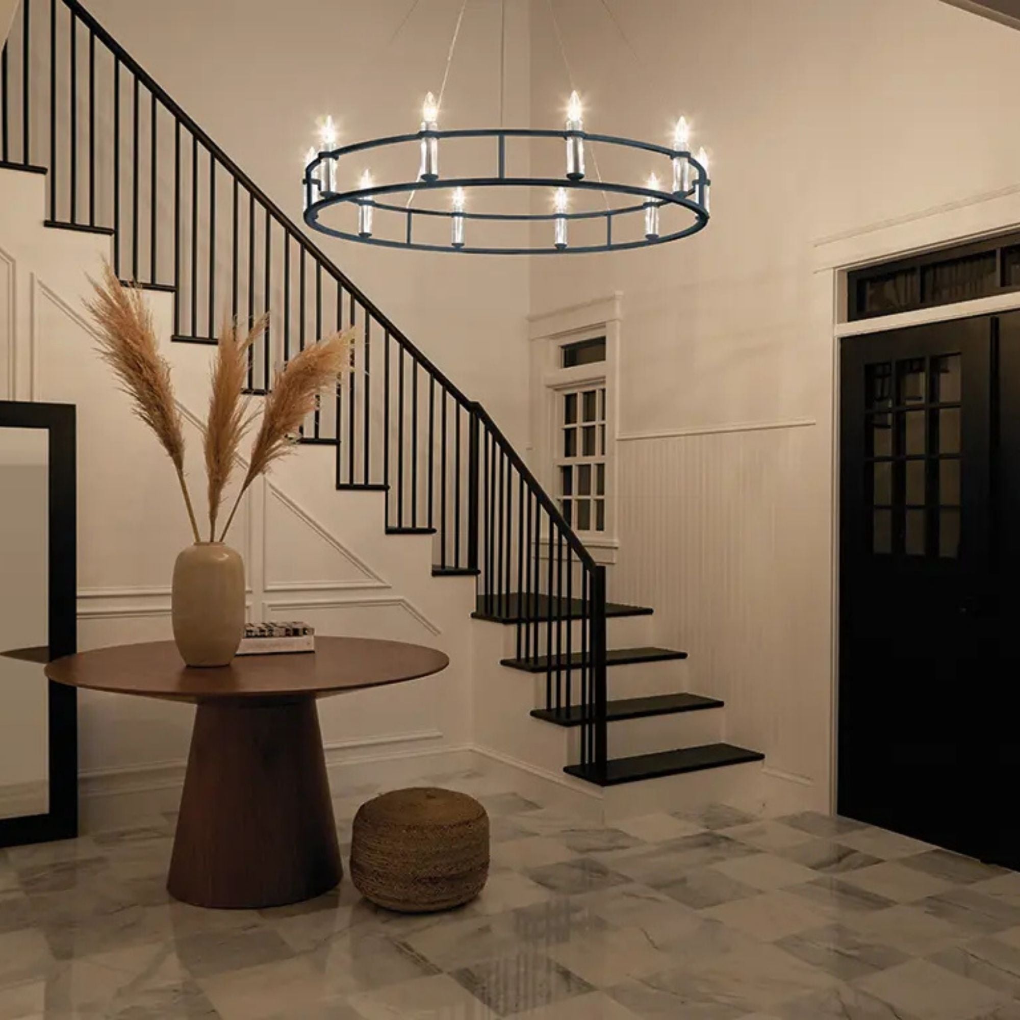 Kichler Lighting - Rosalind 50" 10-Light Chandelier, Black Finish | Bees Lighting