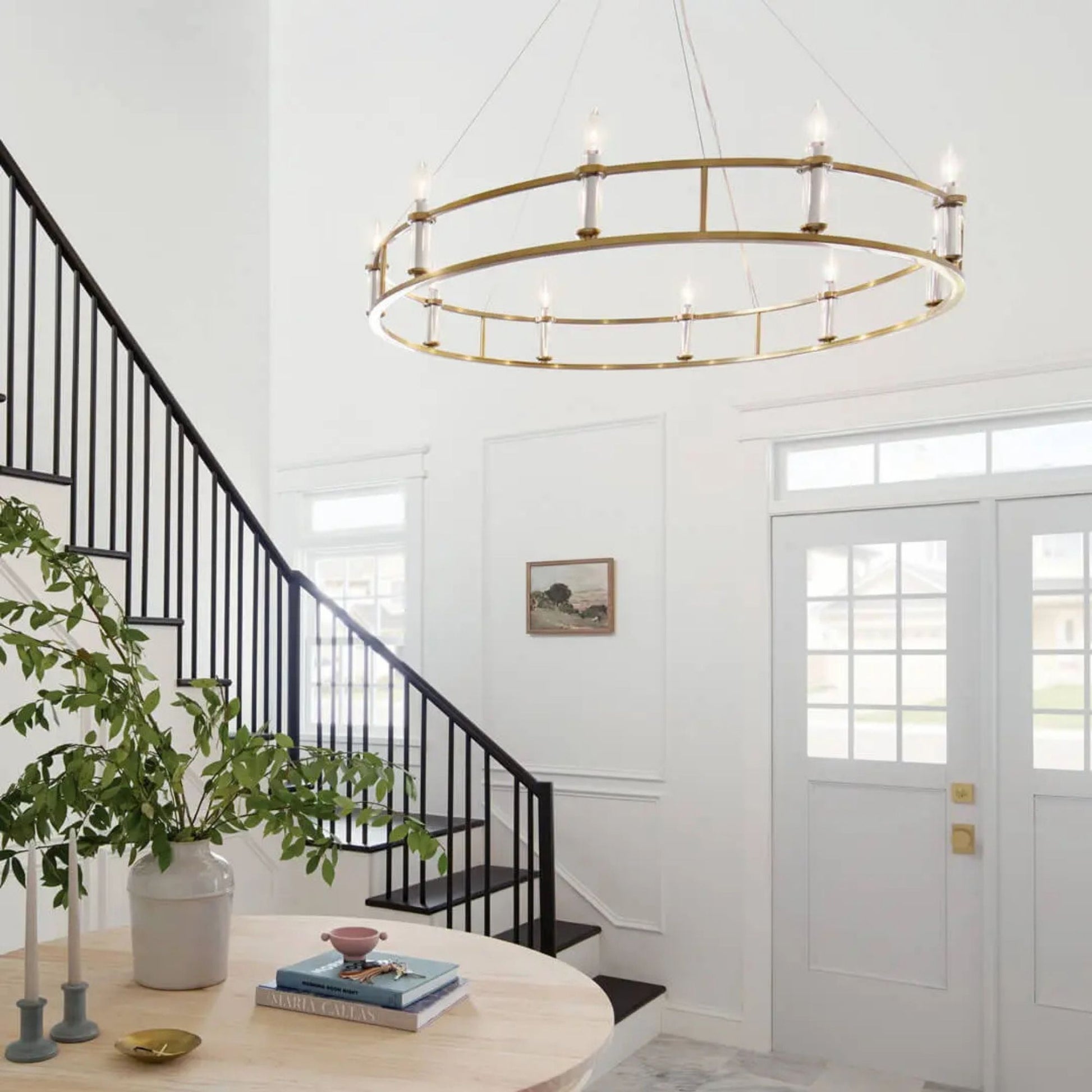 Kichler Lighting - Rosalind 50" 10-Light Chandelier, Brushed Natural Brass Finish | Bees Lighting