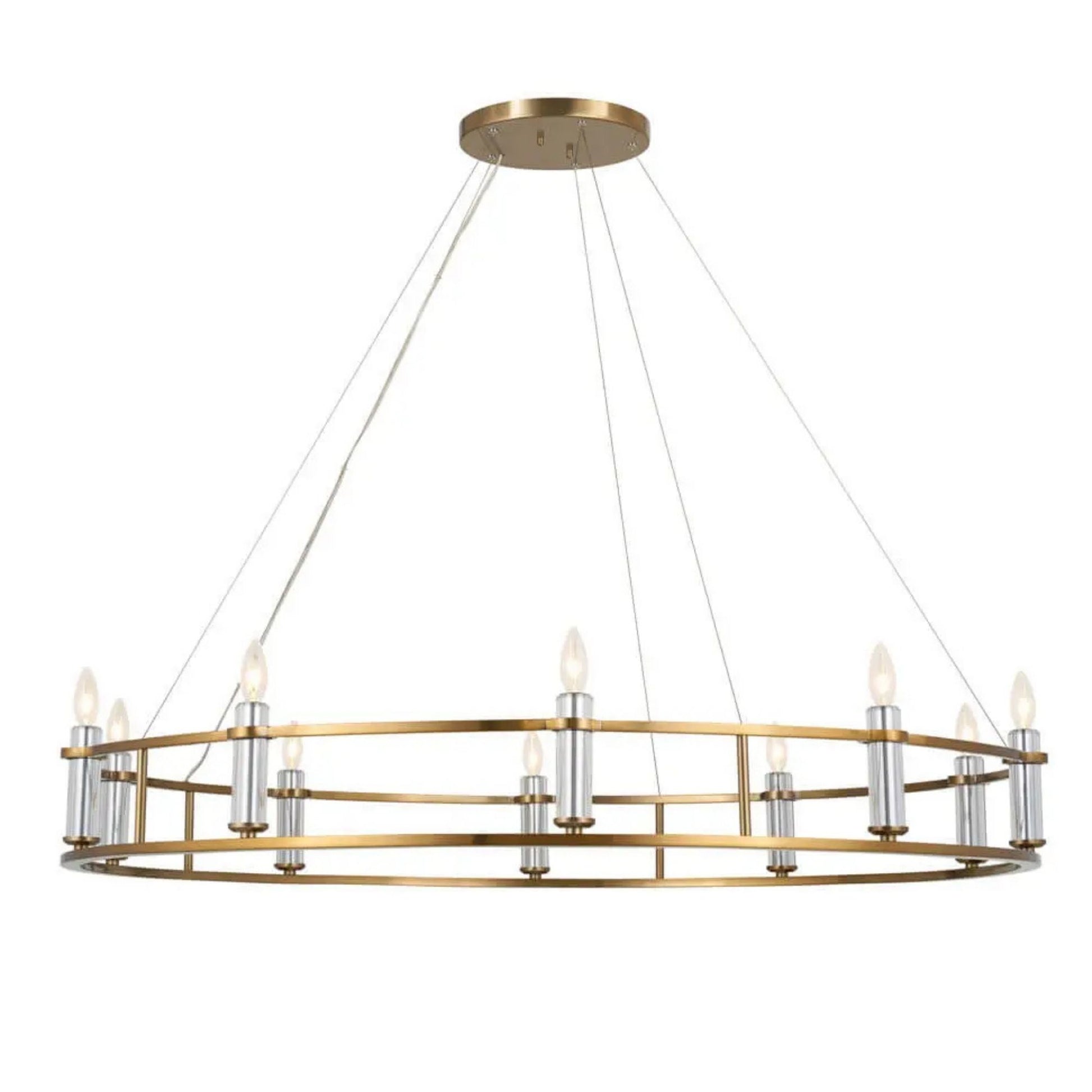 Kichler Lighting - Rosalind 50" 10-Light Chandelier, Brushed Natural Brass Finish | Bees Lighting