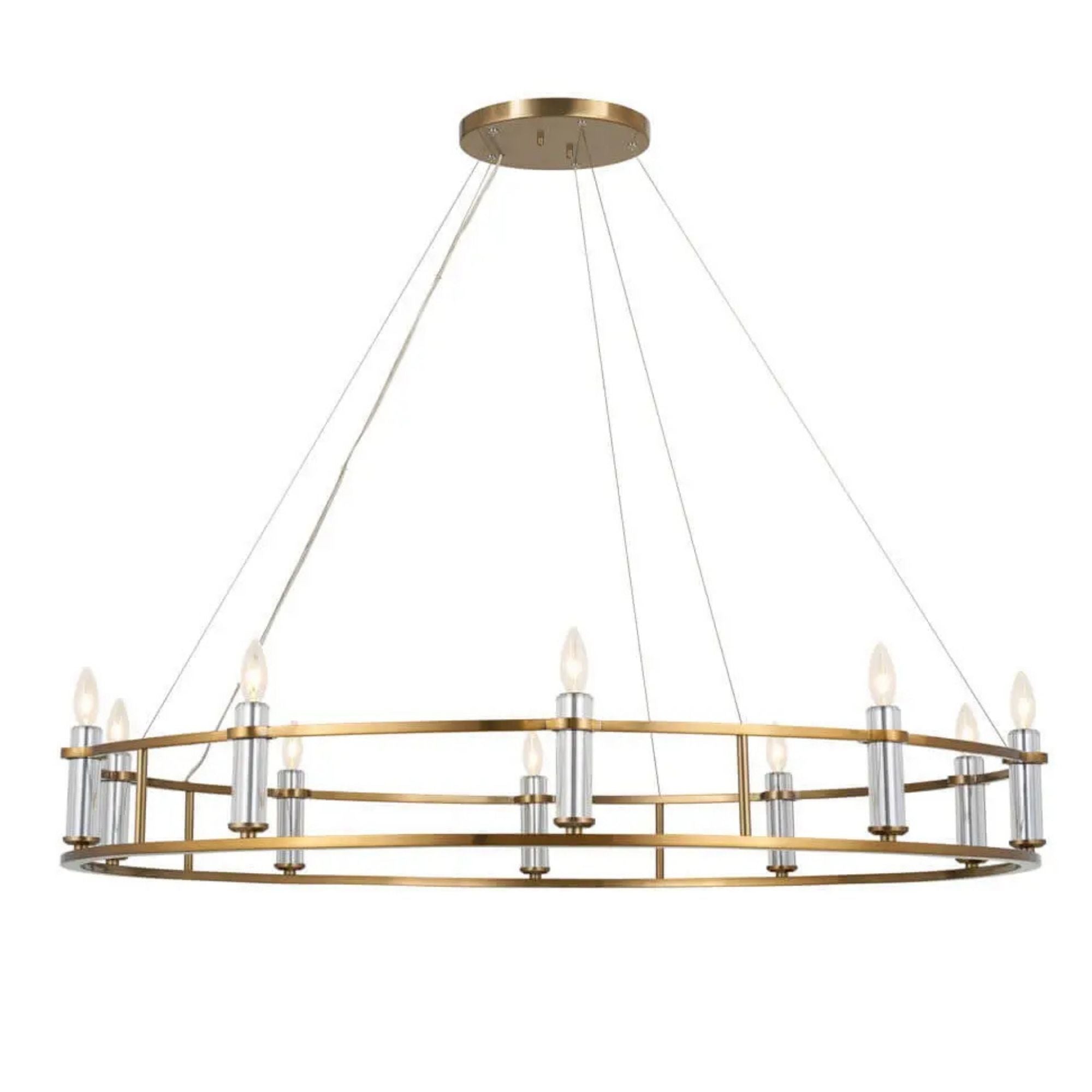 Kichler Lighting - Rosalind 50" 10-Light Chandelier, Brushed Natural Brass Finish | Bees Lighting