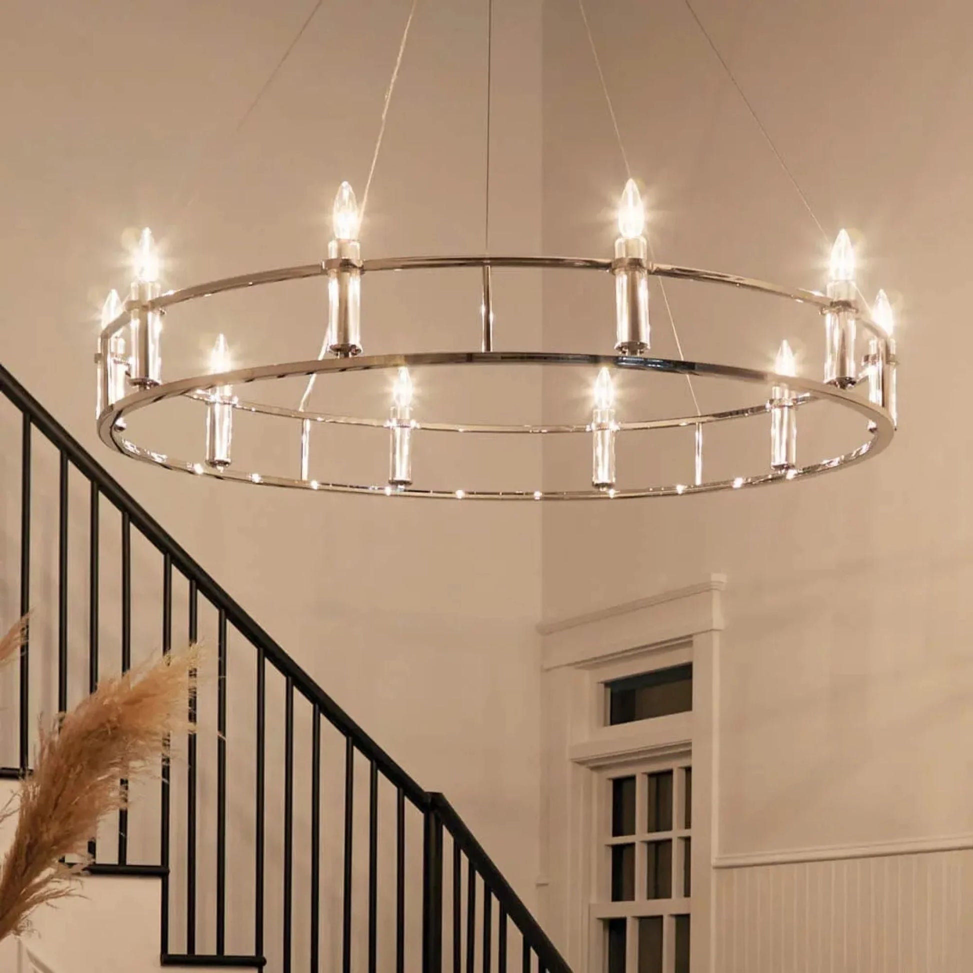 Kichler Lighting - Rosalind 50" 10-Light Chandelier, Polished Nickel Finish | Bees Lighting