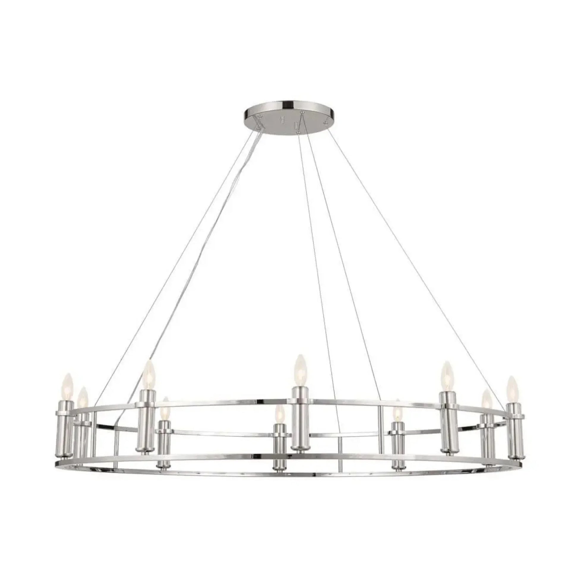Kichler Lighting - Rosalind 50" 10-Light Chandelier, Polished Nickel Finish | Bees Lighting