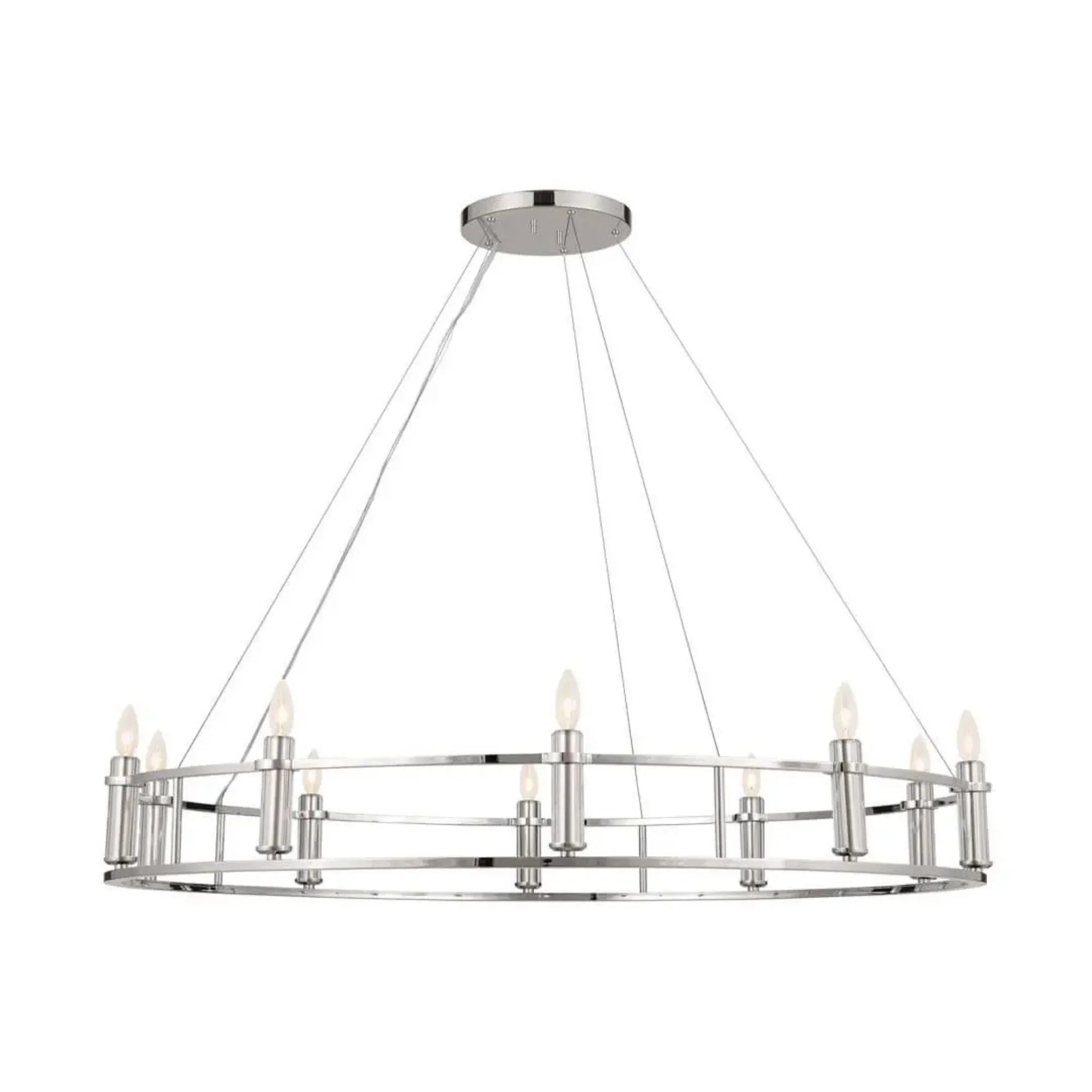 Kichler Lighting - Rosalind 50" 10-Light Chandelier, Polished Nickel Finish | Bees Lighting