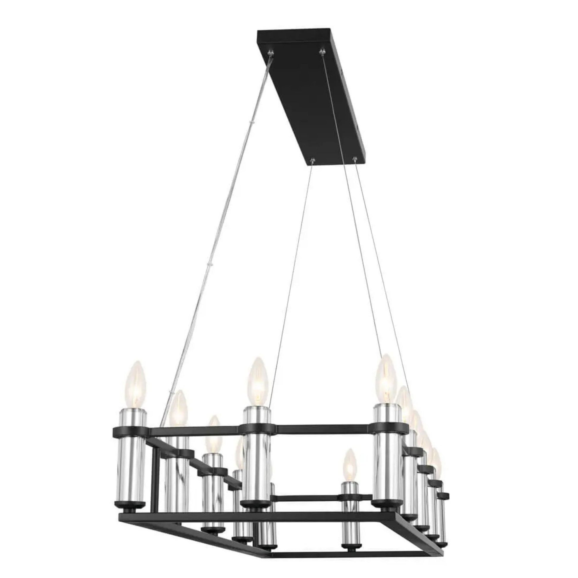 Kichler Lighting - Rosalind 45" 12-Light Linear Chandelier, Black Finish | Bees Lighting