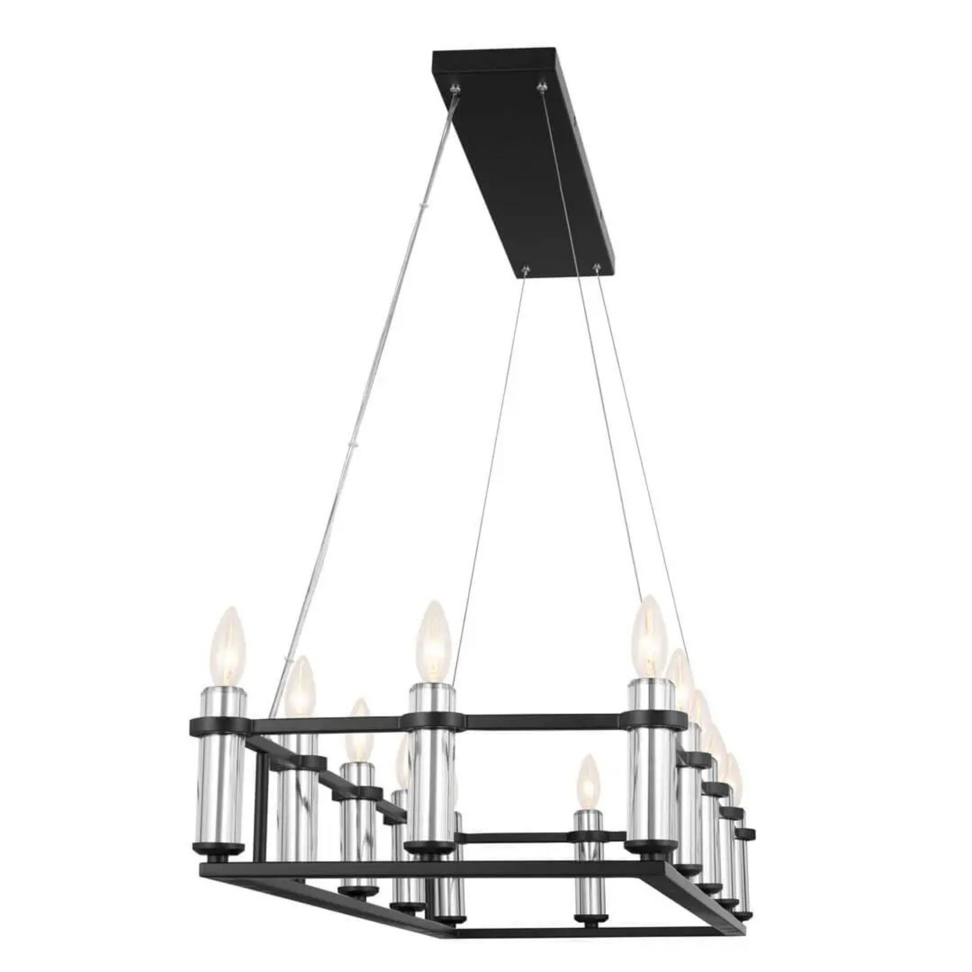 Kichler Lighting - Rosalind 45" 12-Light Linear Chandelier, Black Finish | Bees Lighting