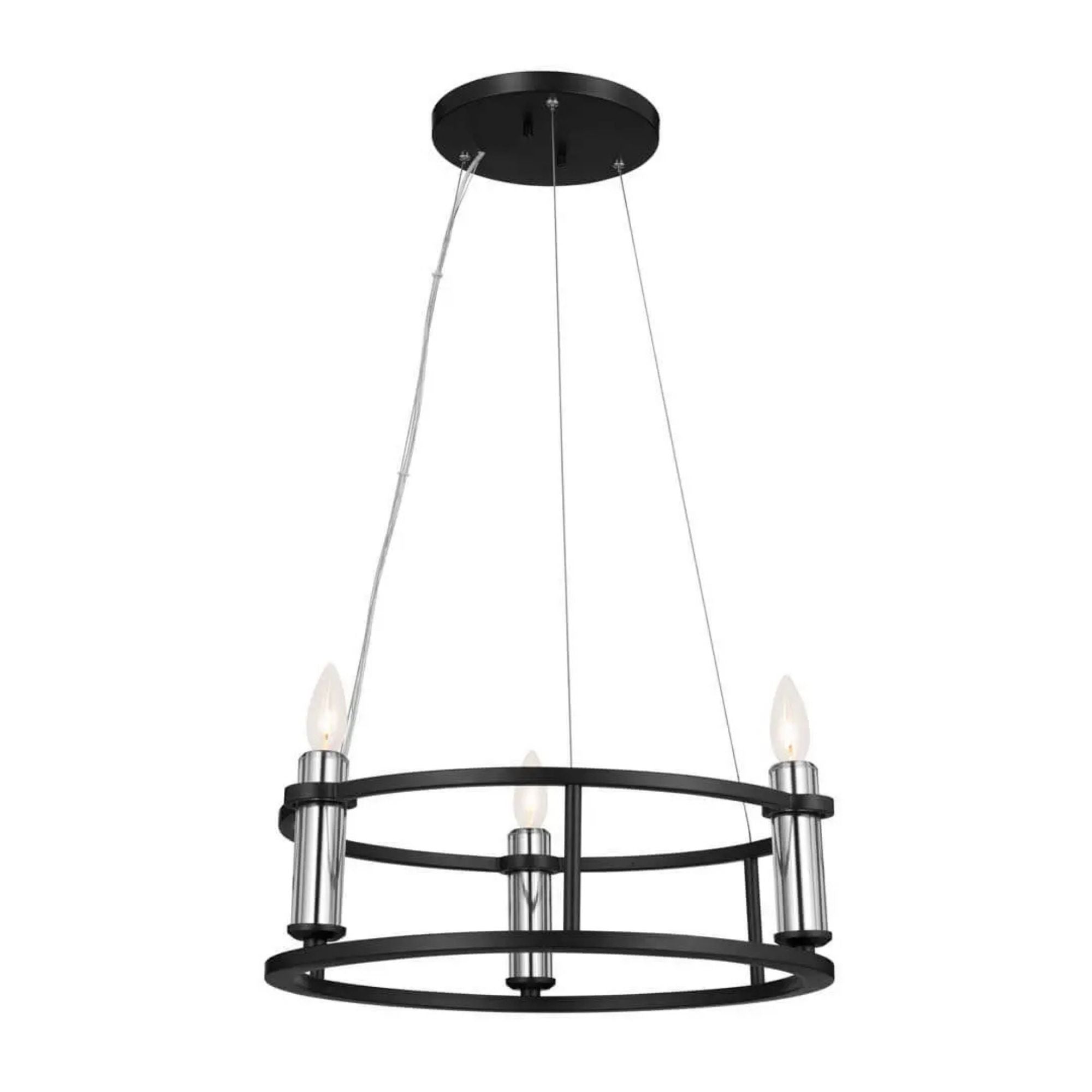 Kichler Lighting - Rosalind 20" 3-Light Mini Chandelier, Black Finish | Bees Lighting