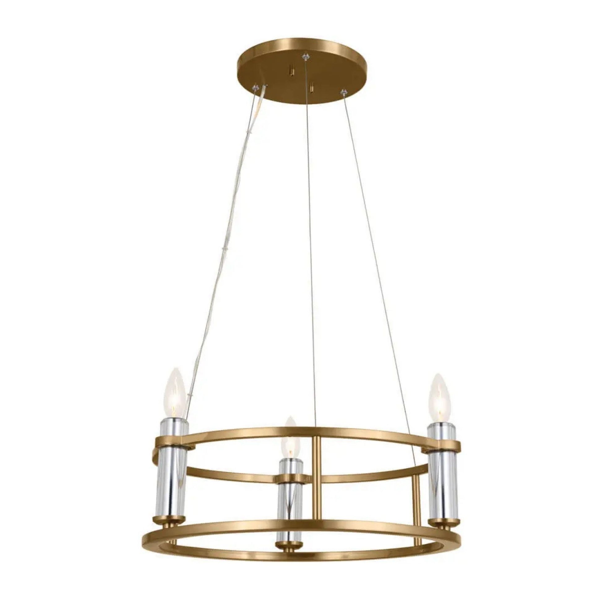 Kichler Lighting - Rosalind 20" 3-Light Mini Chandelier, Brushed Natural Brass Finish | Bees Lighting