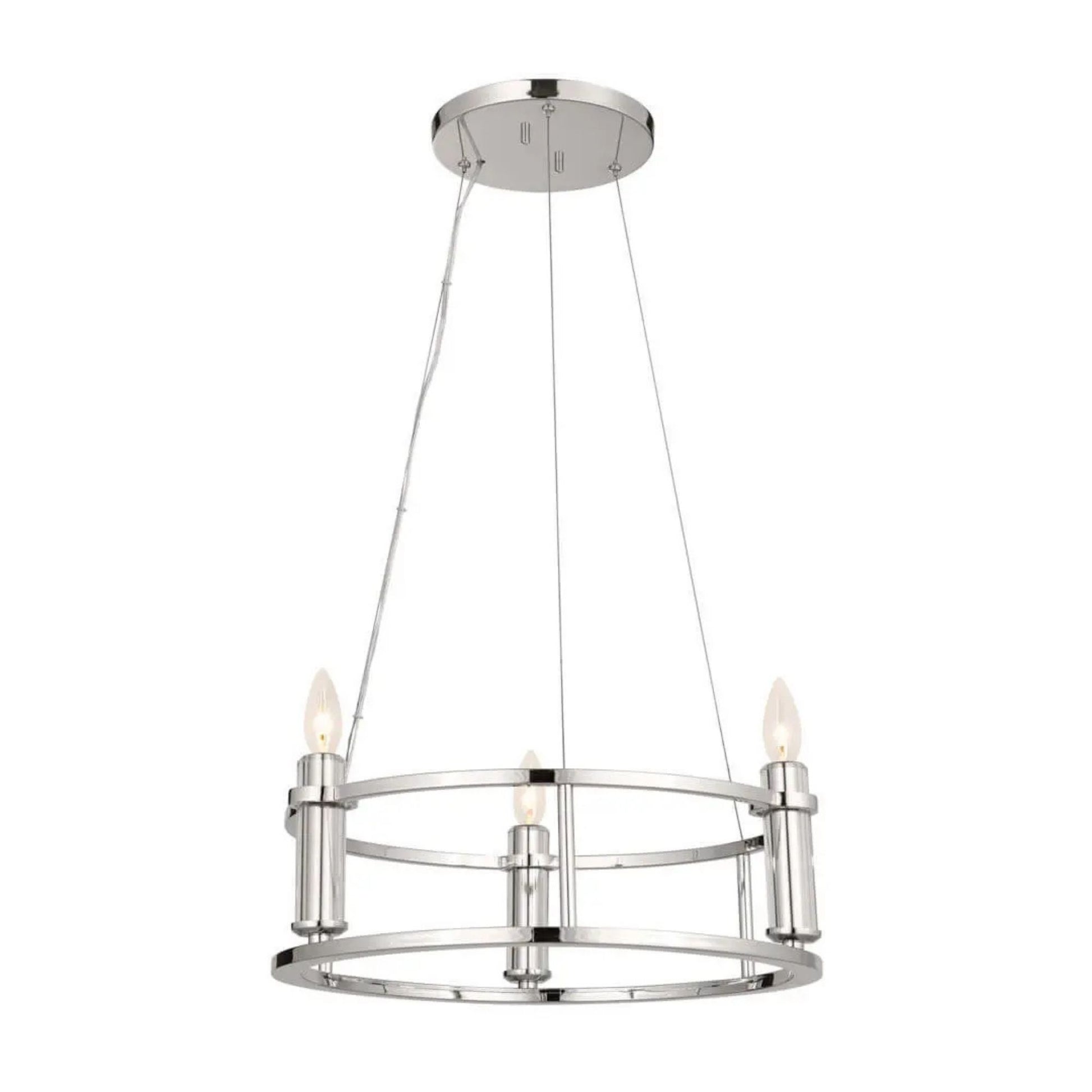 Kichler Lighting - Rosalind 20" 3-Light Mini Chandelier, Polished Nickel Finish | Bees Lighting