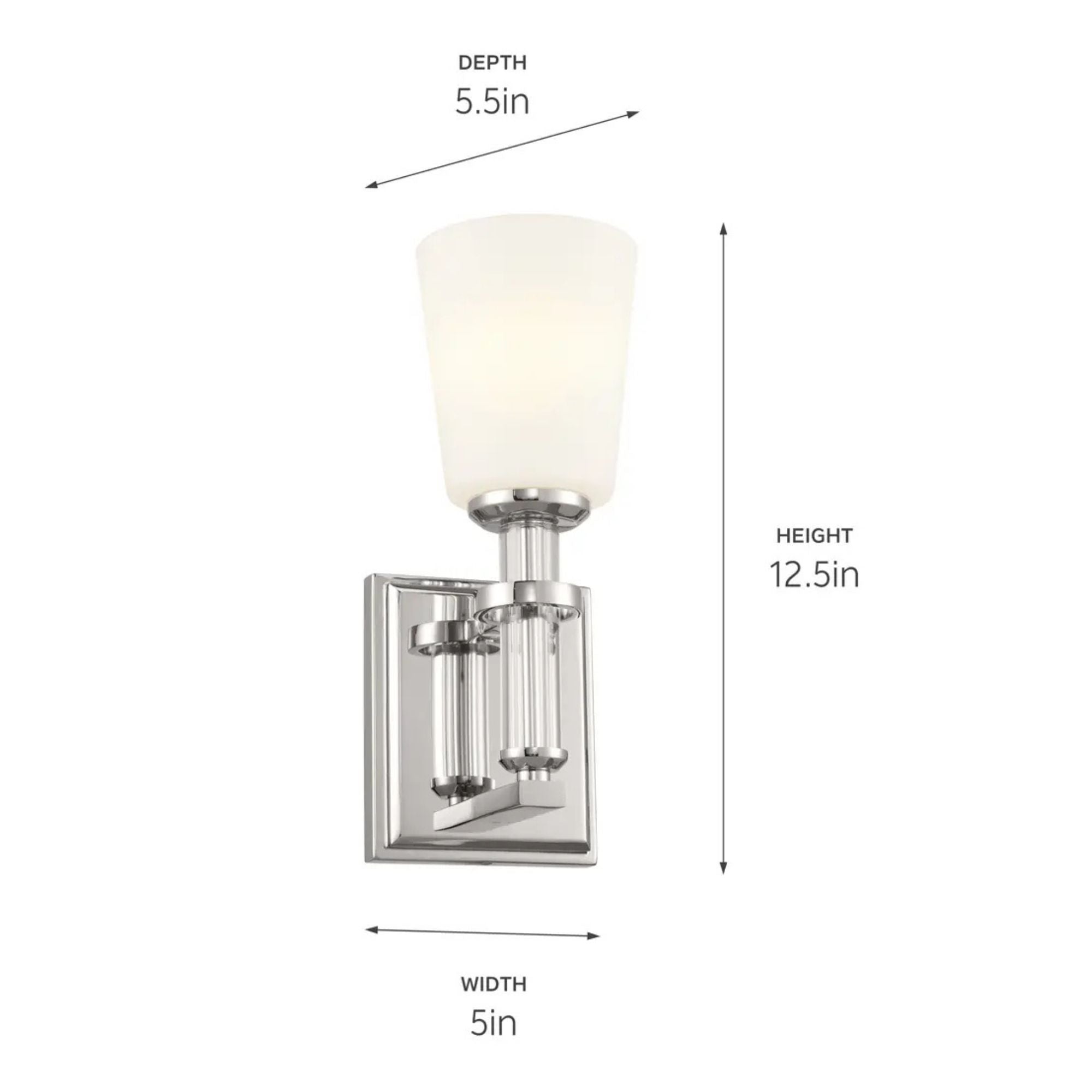 Kichler Lighting - Rosalind 5" Wall Sconce, Polished Nickel Finish | Bees Lighting