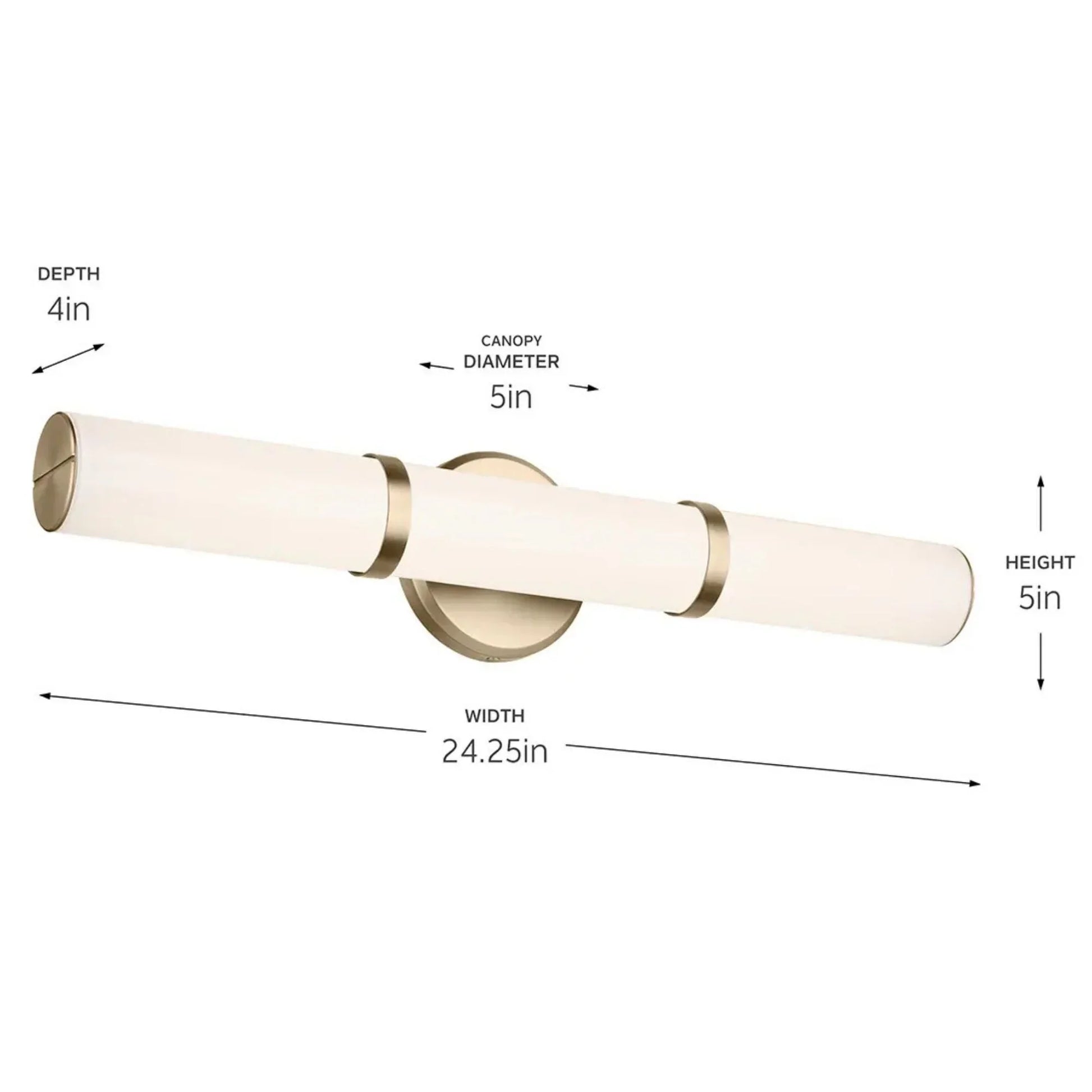 Kichler Lighting - Rosh 24" LED Bath Bar, Champagne Bronze Finish | Bees Lighting