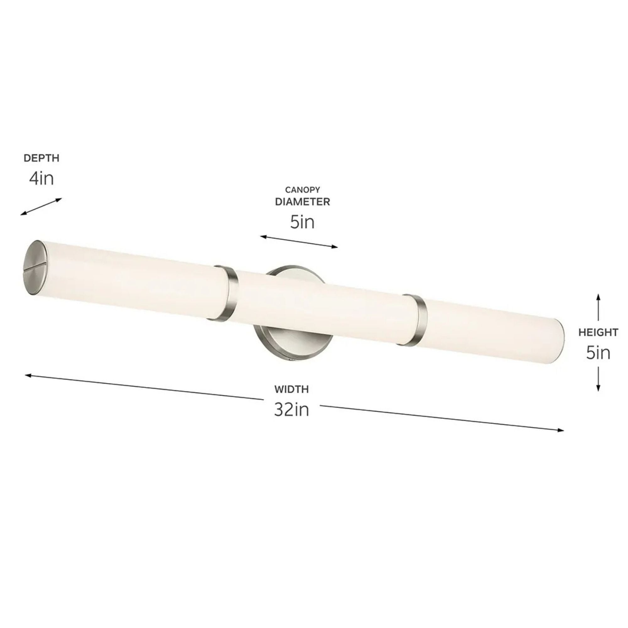 Rosh 32" LED Bath Bar, Brushed Nickel Finish