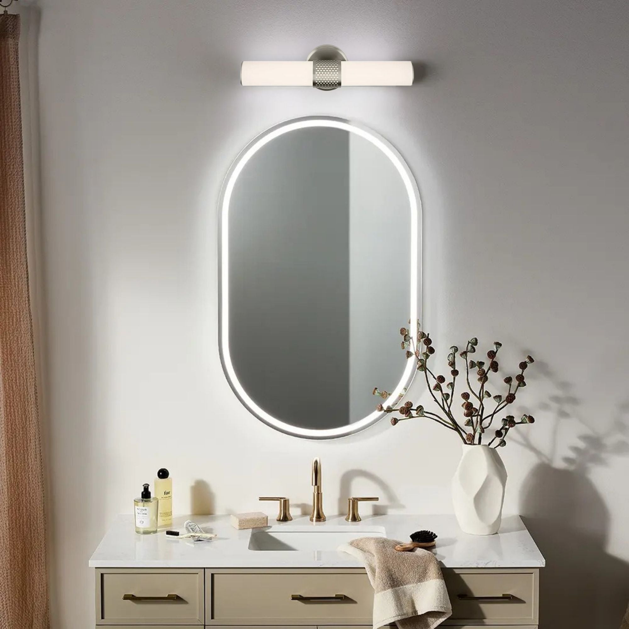 Sashi 18" LED Bath Bar, Brushed Nickel Finish