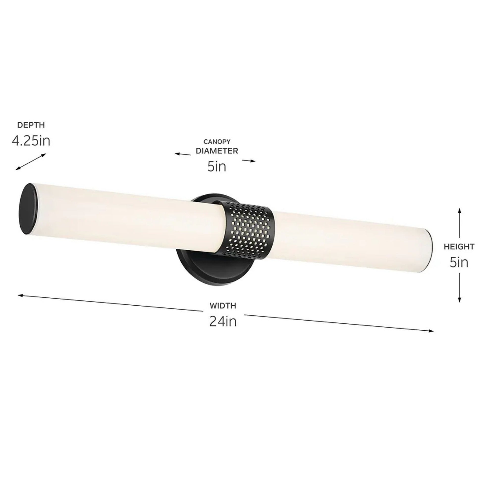 Kichler Lighting - Sashi 24" LED Bath Bar, Black Finish | Bees Lighting