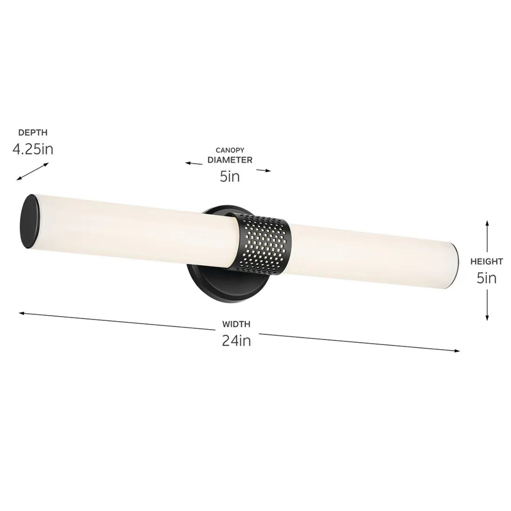 Kichler Lighting - Sashi 24" LED Bath Bar, Black Finish | Bees Lighting